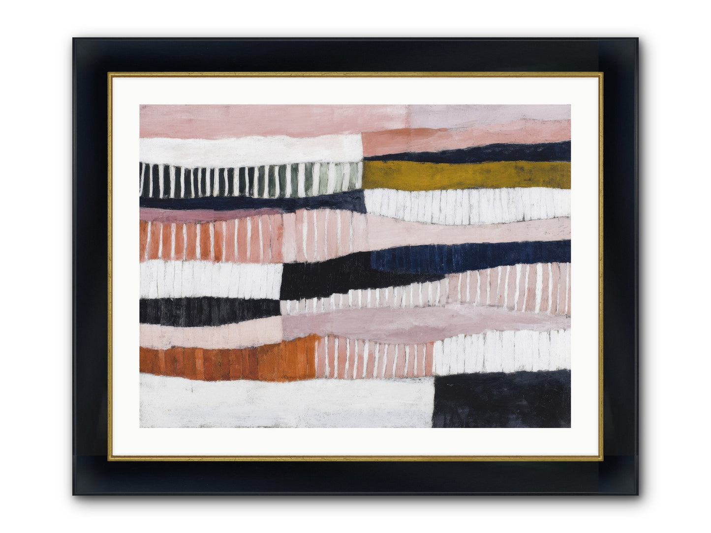 Virelay Framed Print - Wide Black w/Gold 32x24