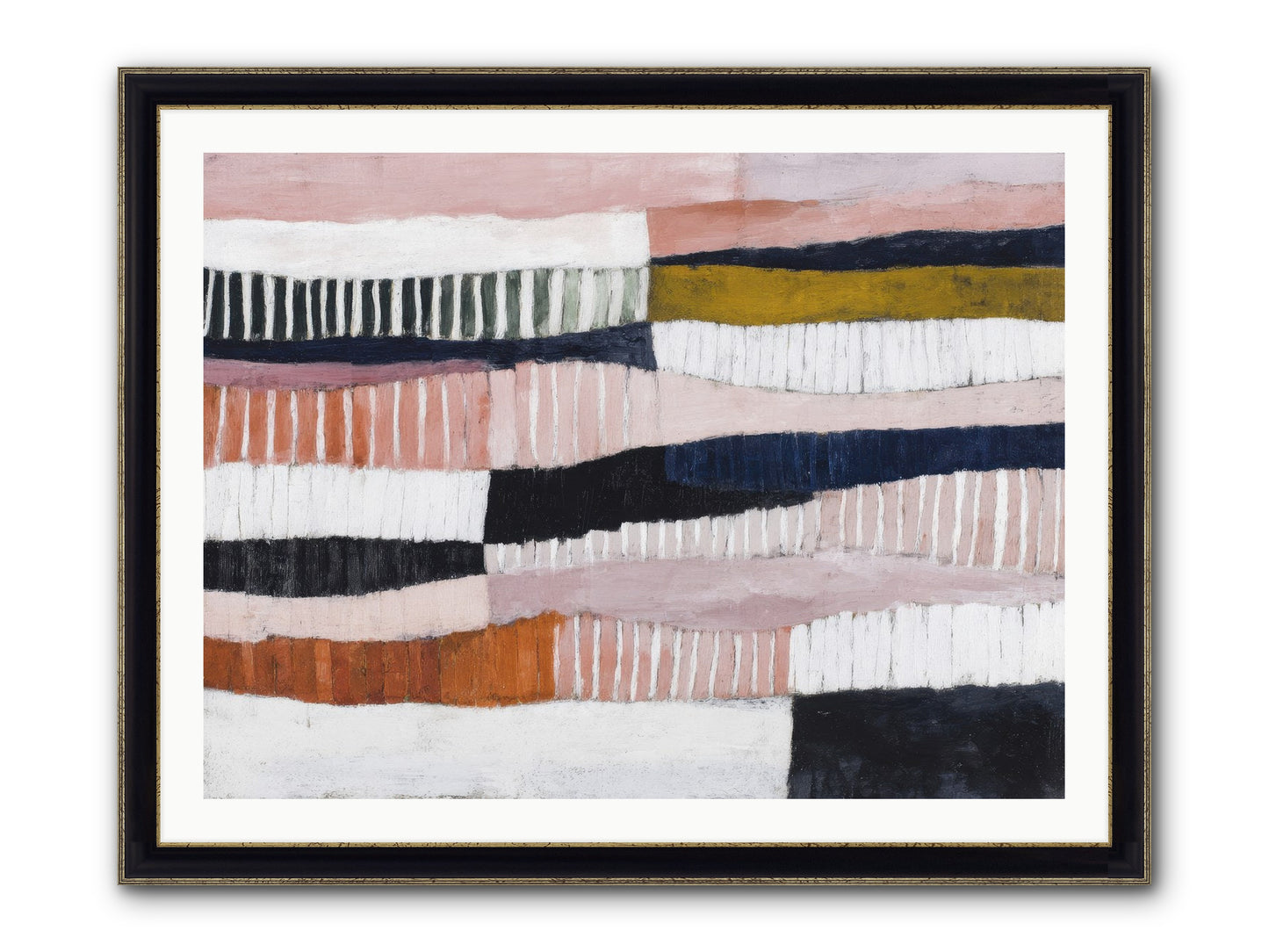 Virelay Framed Print - Black & Gold 40x30