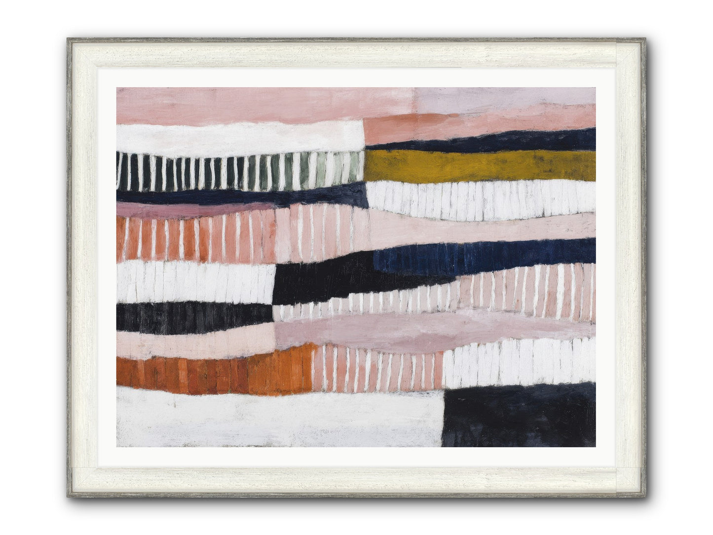 Virelay Framed Print - Driftwood White 48x36