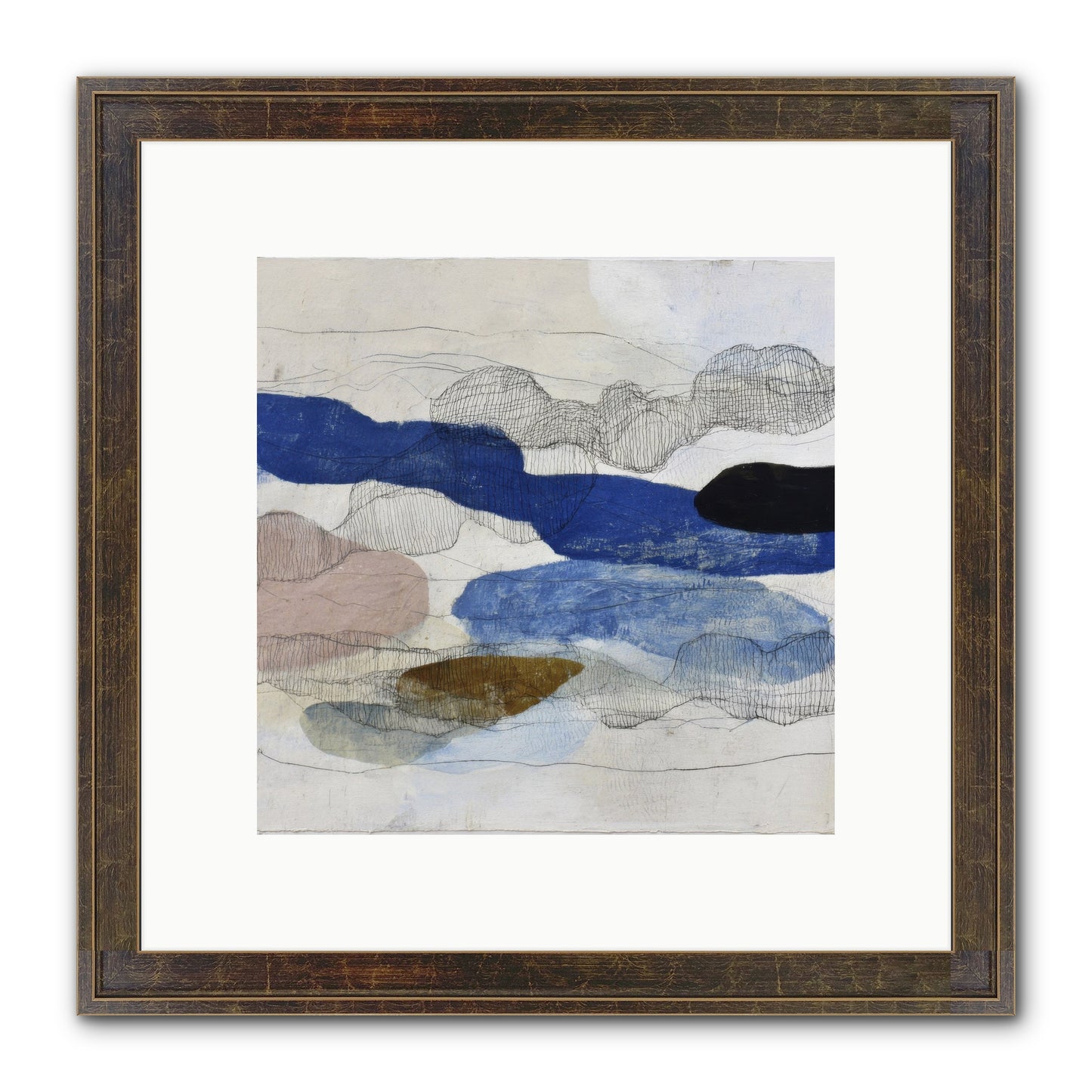 Vireo Framed Print - Slimwoods Black/Gold 10x10