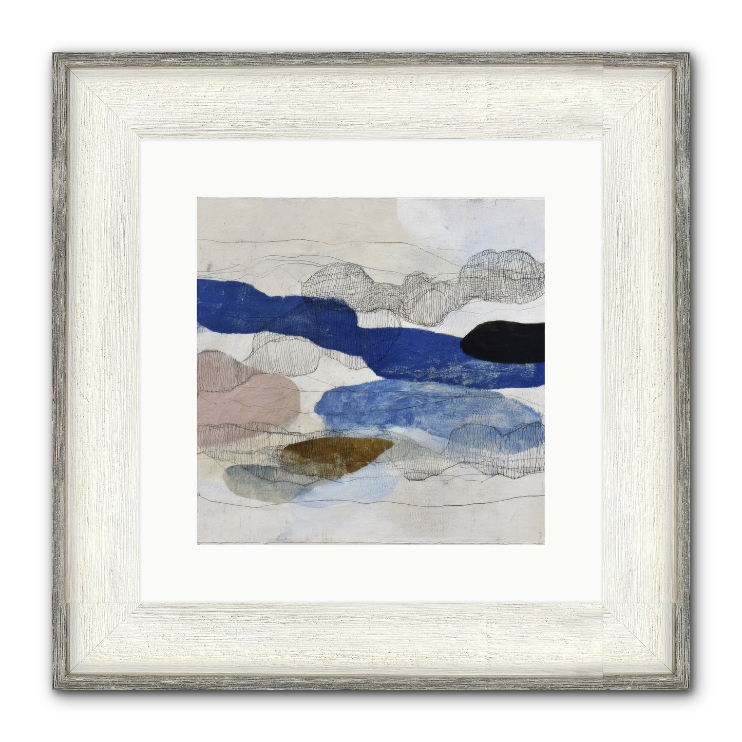 Vireo Framed Print - Driftwood White 12x12