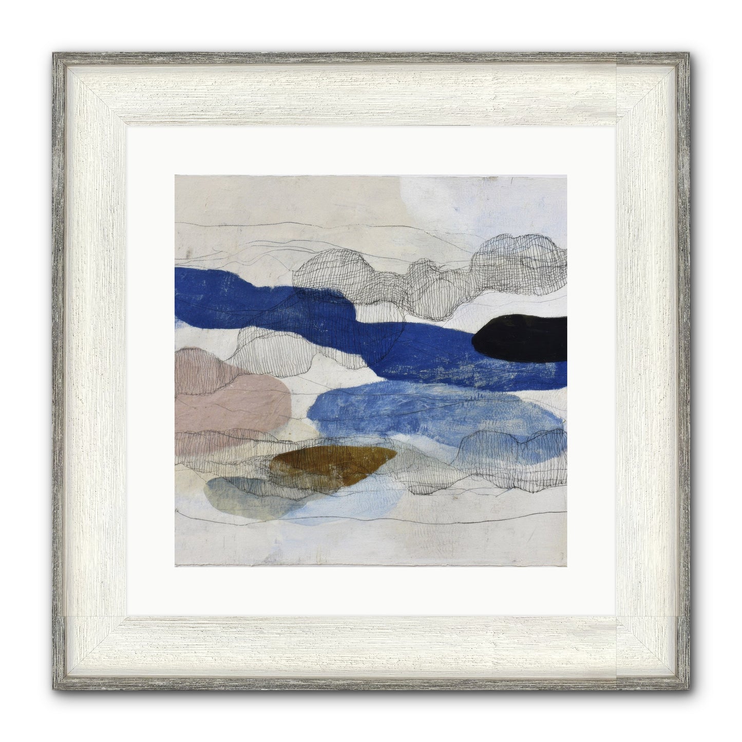 Vireo Framed Print - Driftwood White 16x16