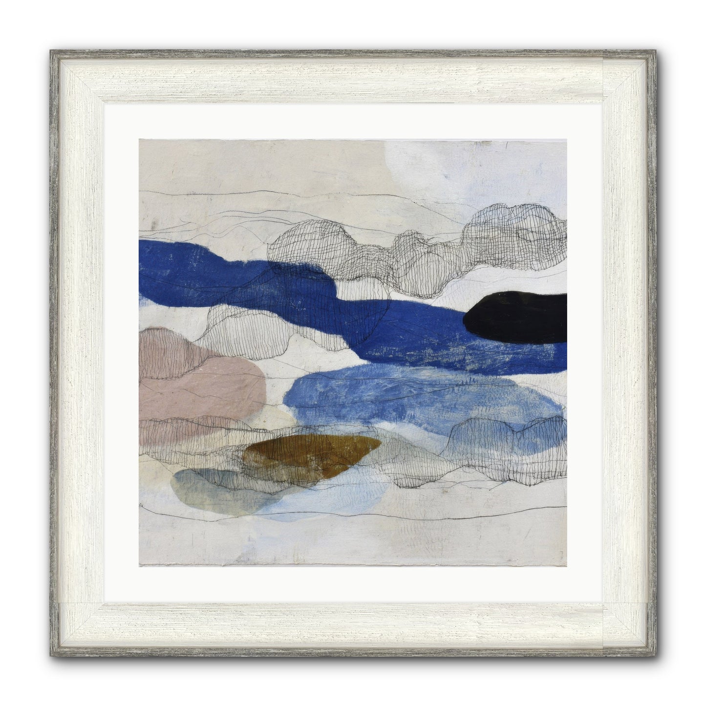 Vireo Framed Print - Driftwood White 24x24
