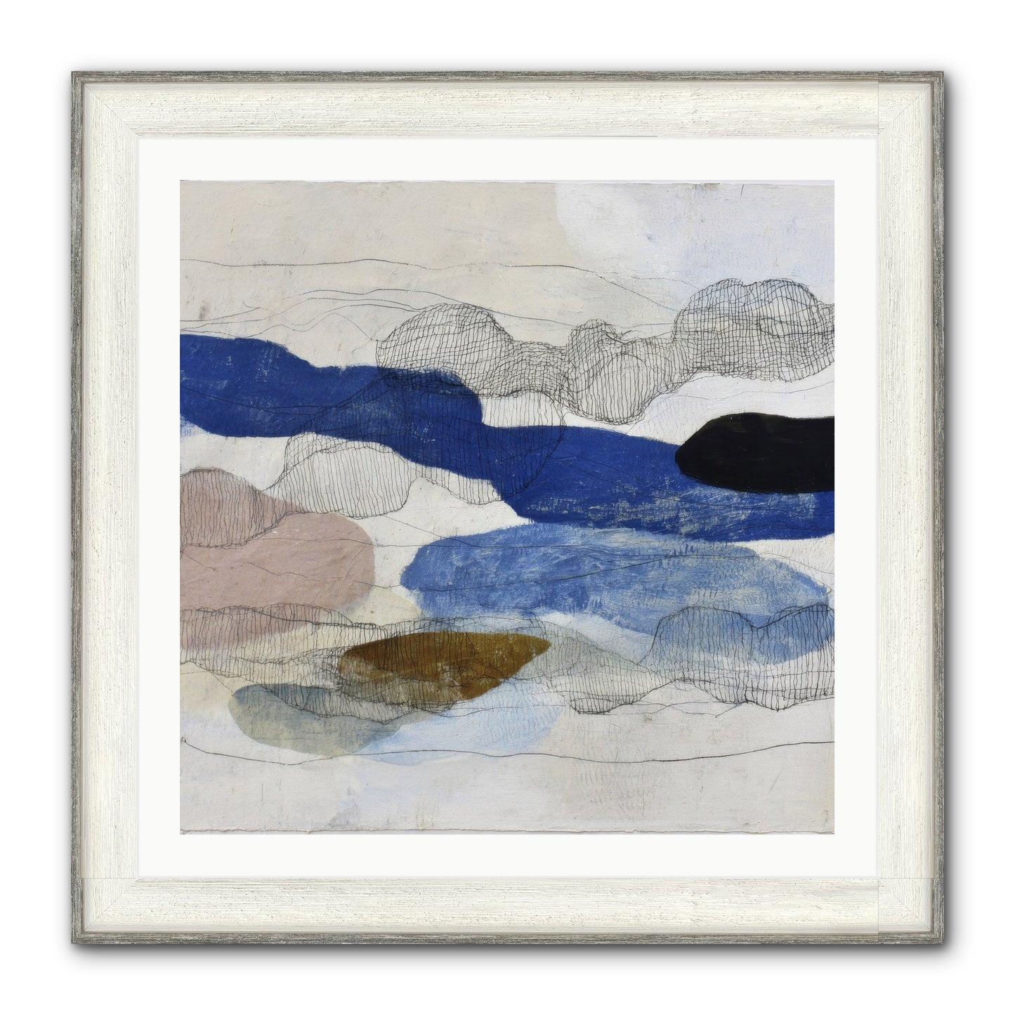 Vireo Framed Print - Driftwood White 30x30