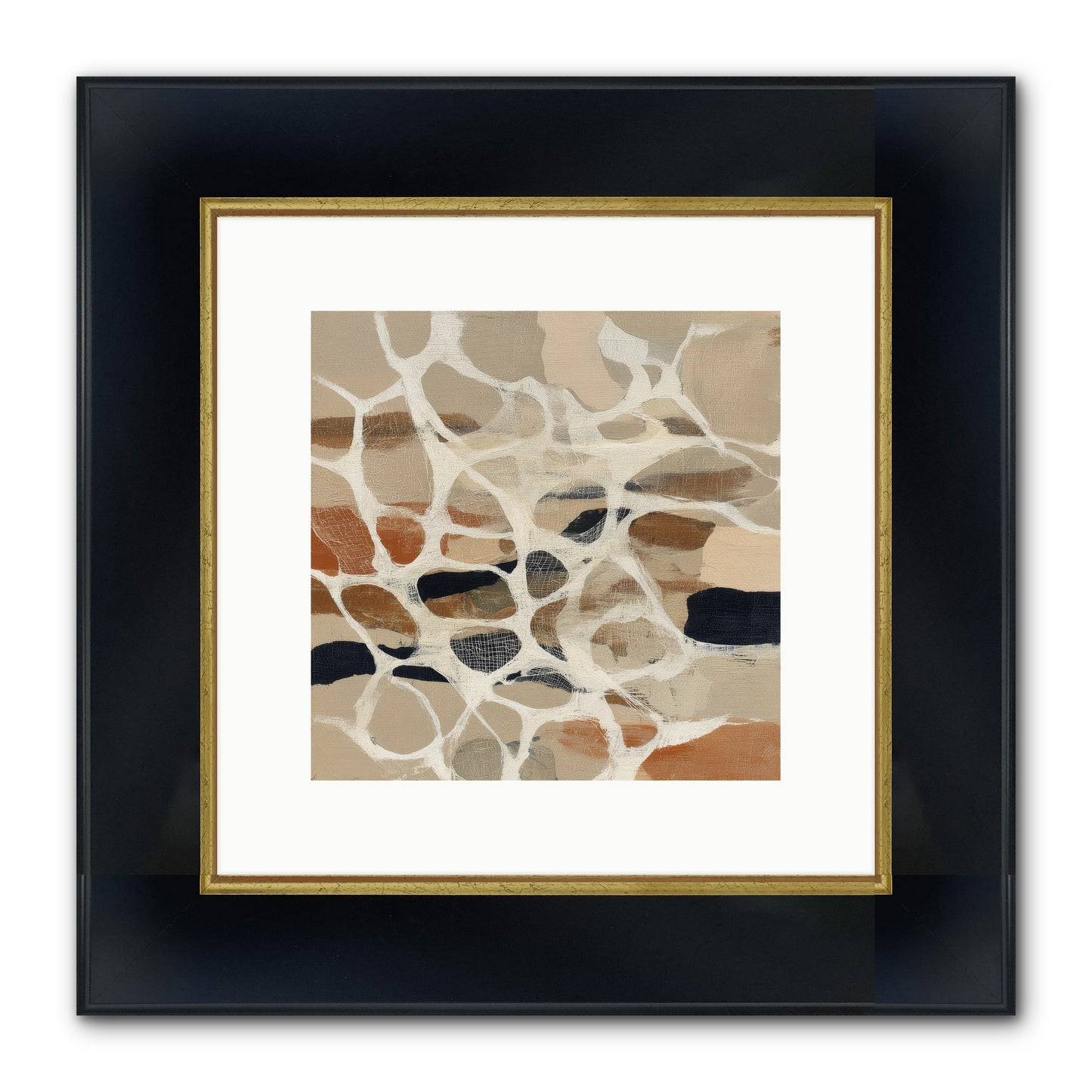 Voltage Framed Print - Wide Black w/Gold 10x10