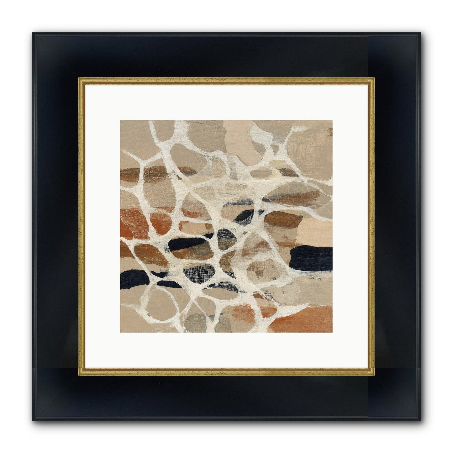 Voltage Framed Print - Wide Black w/Gold 12x12