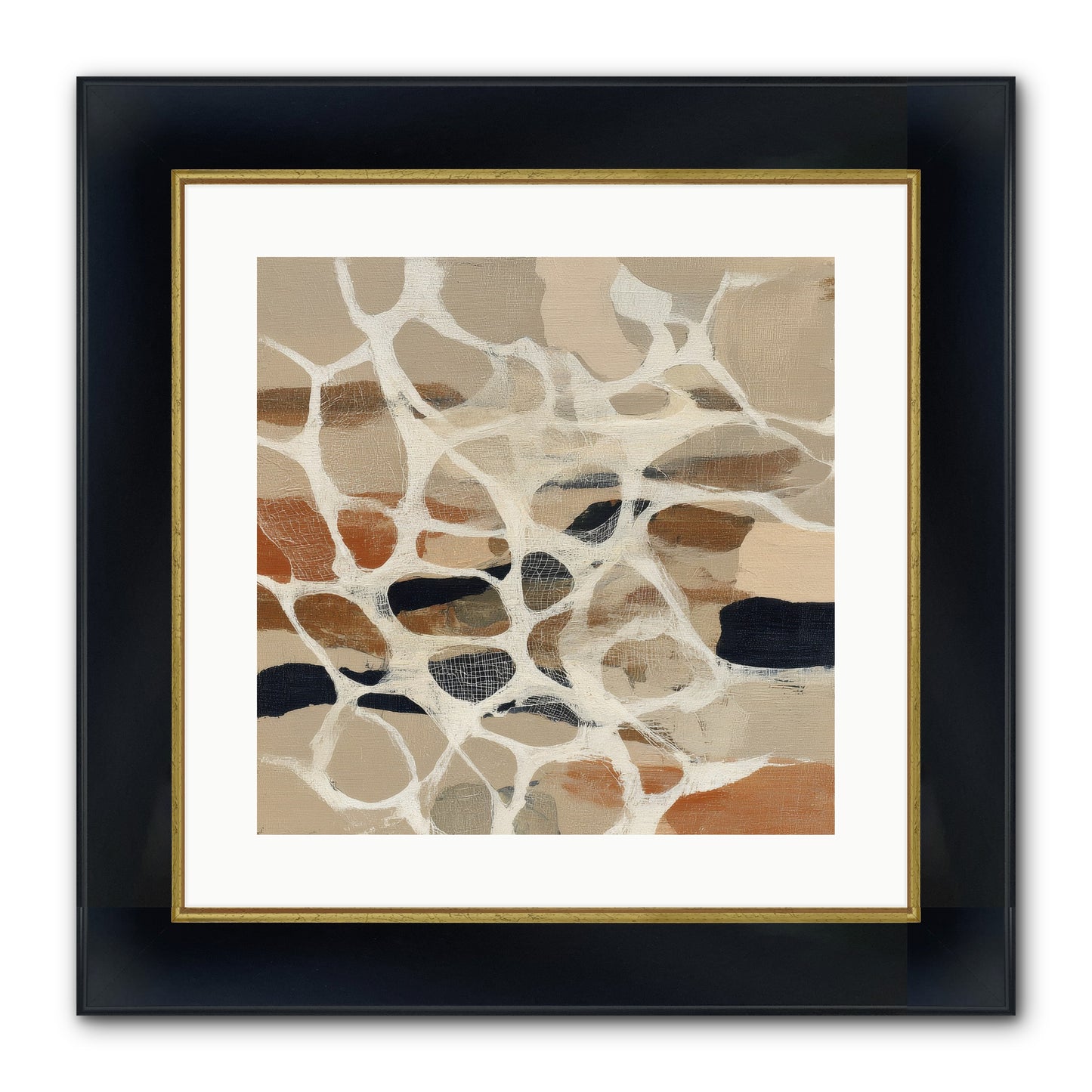 Voltage Framed Print - Wide Black w/Gold 16x16