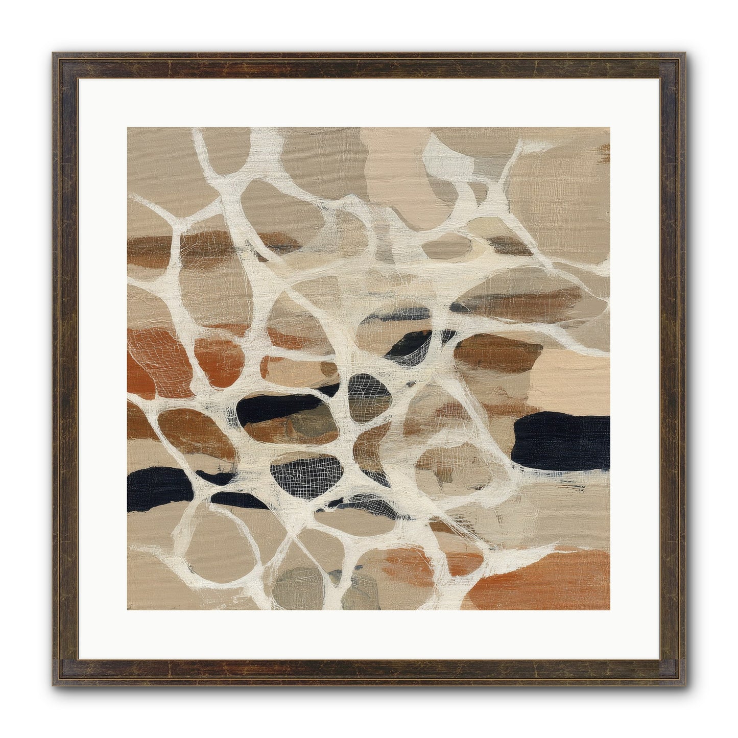 Voltage Framed Print - Slimwoods Black/Gold 20x20