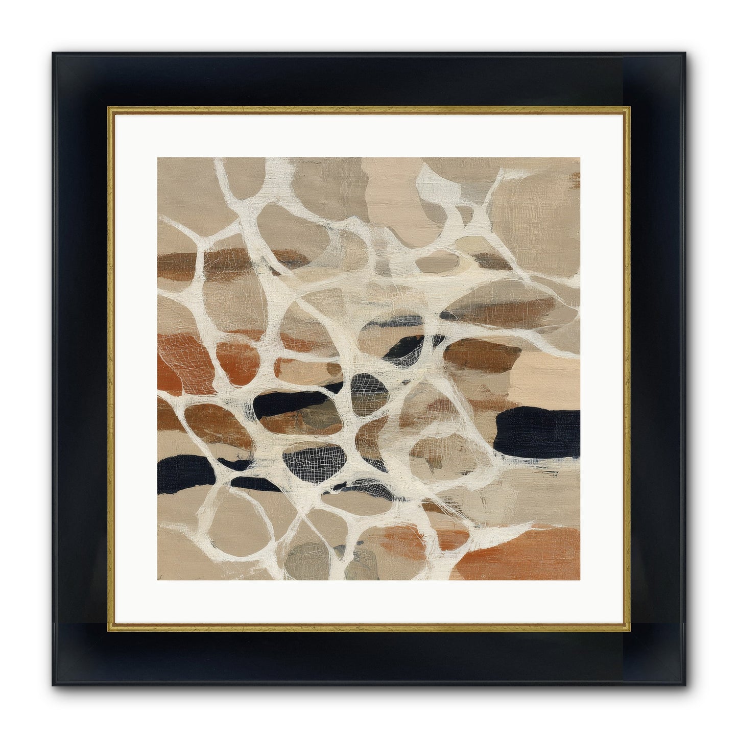 Voltage Framed Print - Wide Black w/Gold 20x20