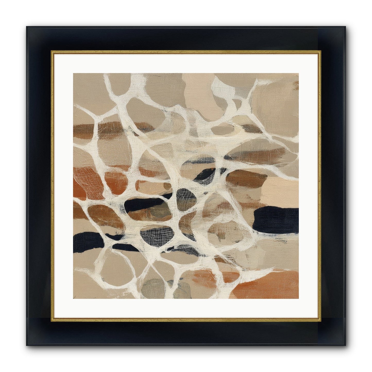 Voltage Framed Print - Wide Black w/Gold 24x24