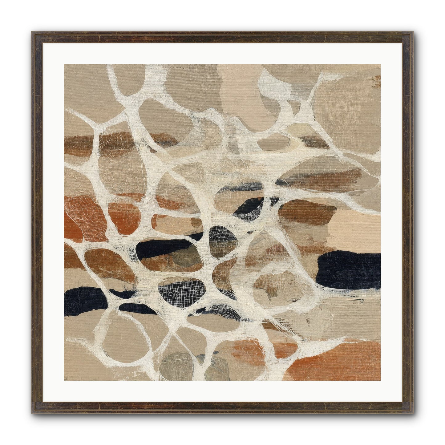 Voltage Framed Print - Slimwoods Black/Gold 30x30