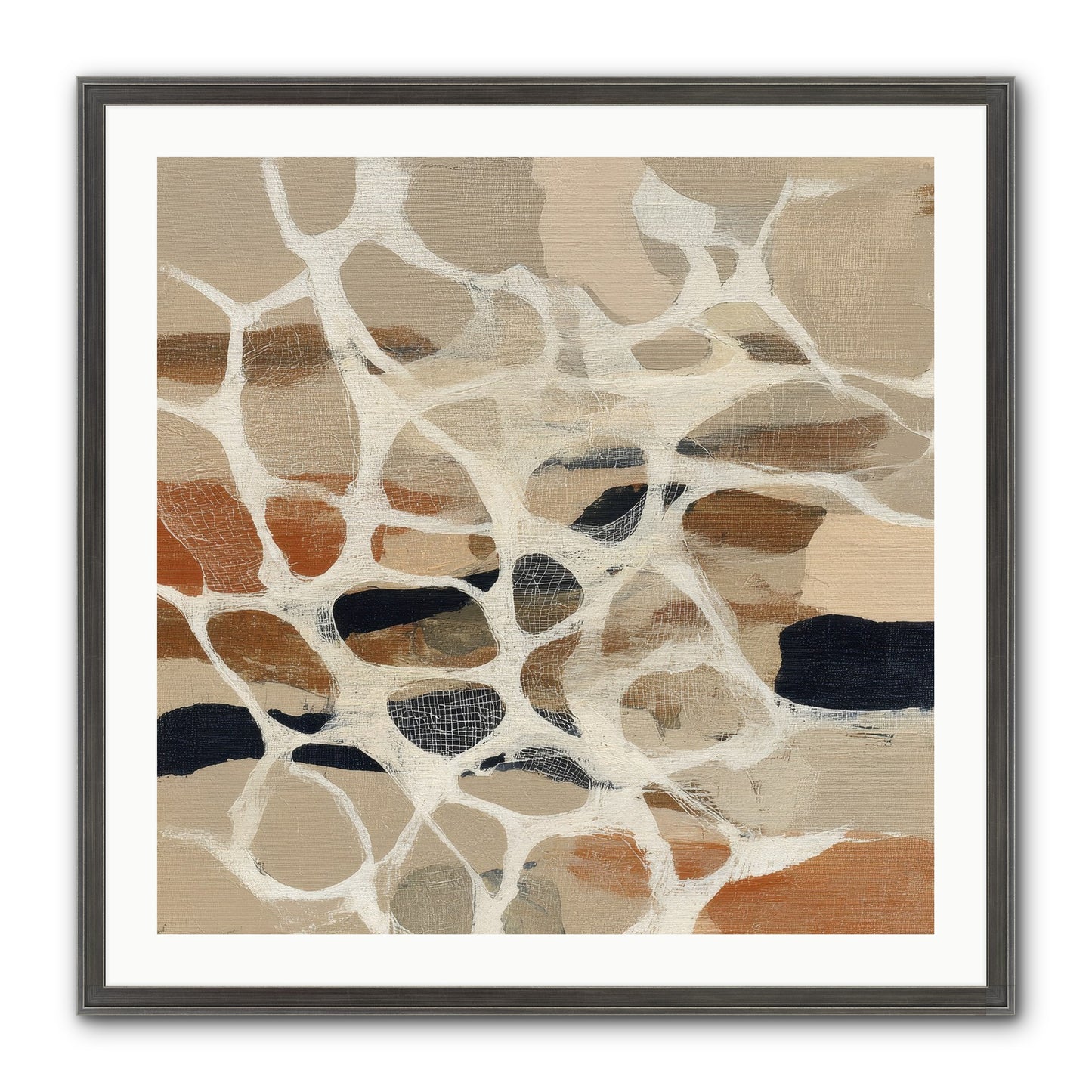 Voltage Framed Print - Slimwoods Black/Silver 30x30