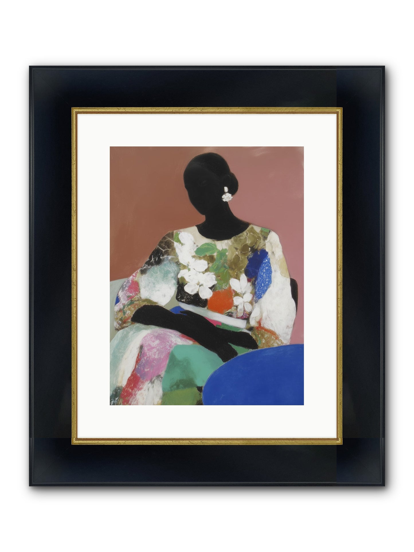 Voyeur Framed Print - Wide Black w/Gold 12x16