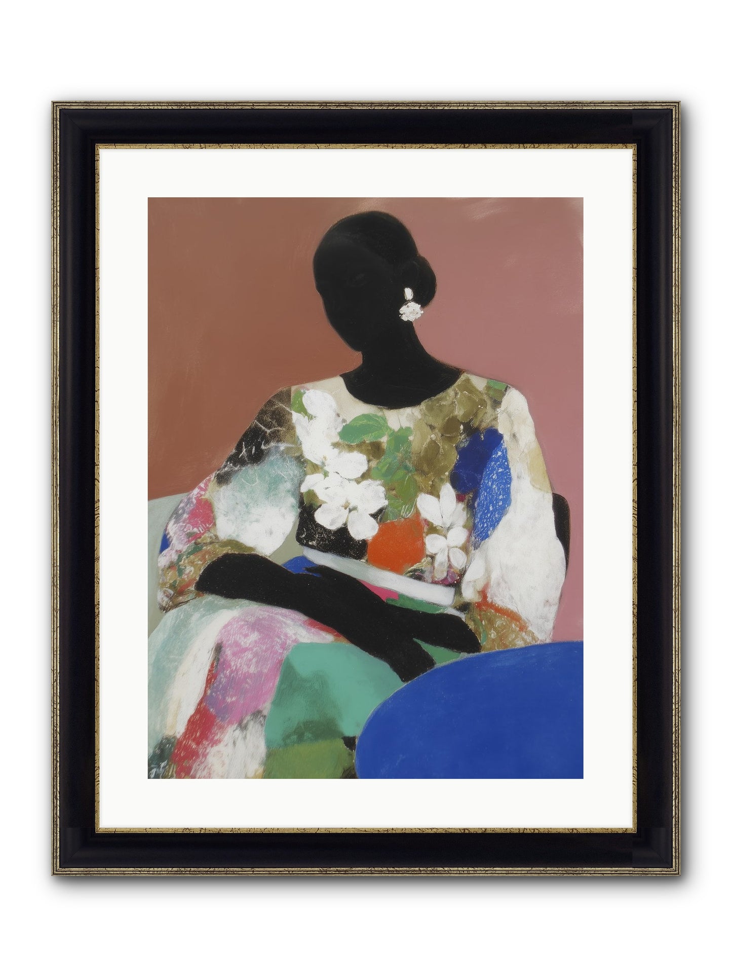 Voyeur Framed Print - Black & Gold 18x24
