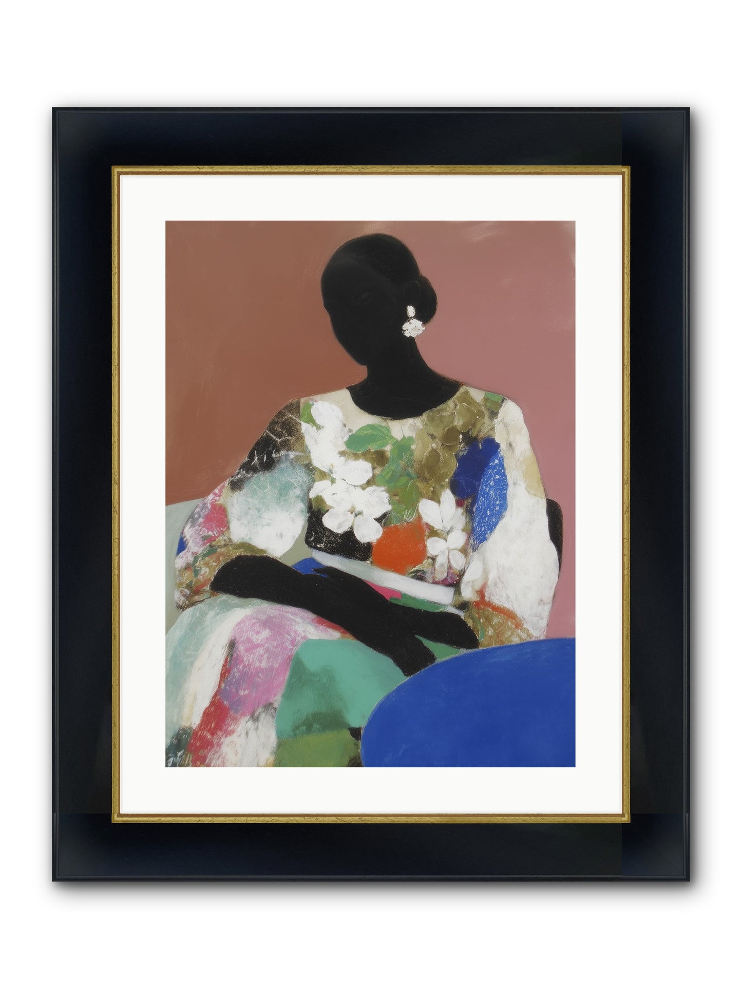 Voyeur Framed Print - Wide Black w/Gold 18x24