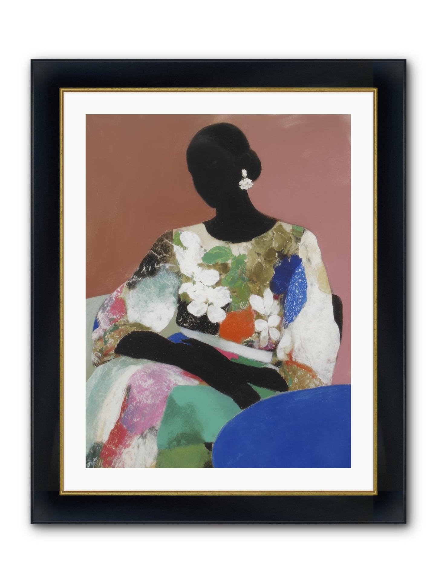 Voyeur Framed Print - Wide Black w/Gold 24x32