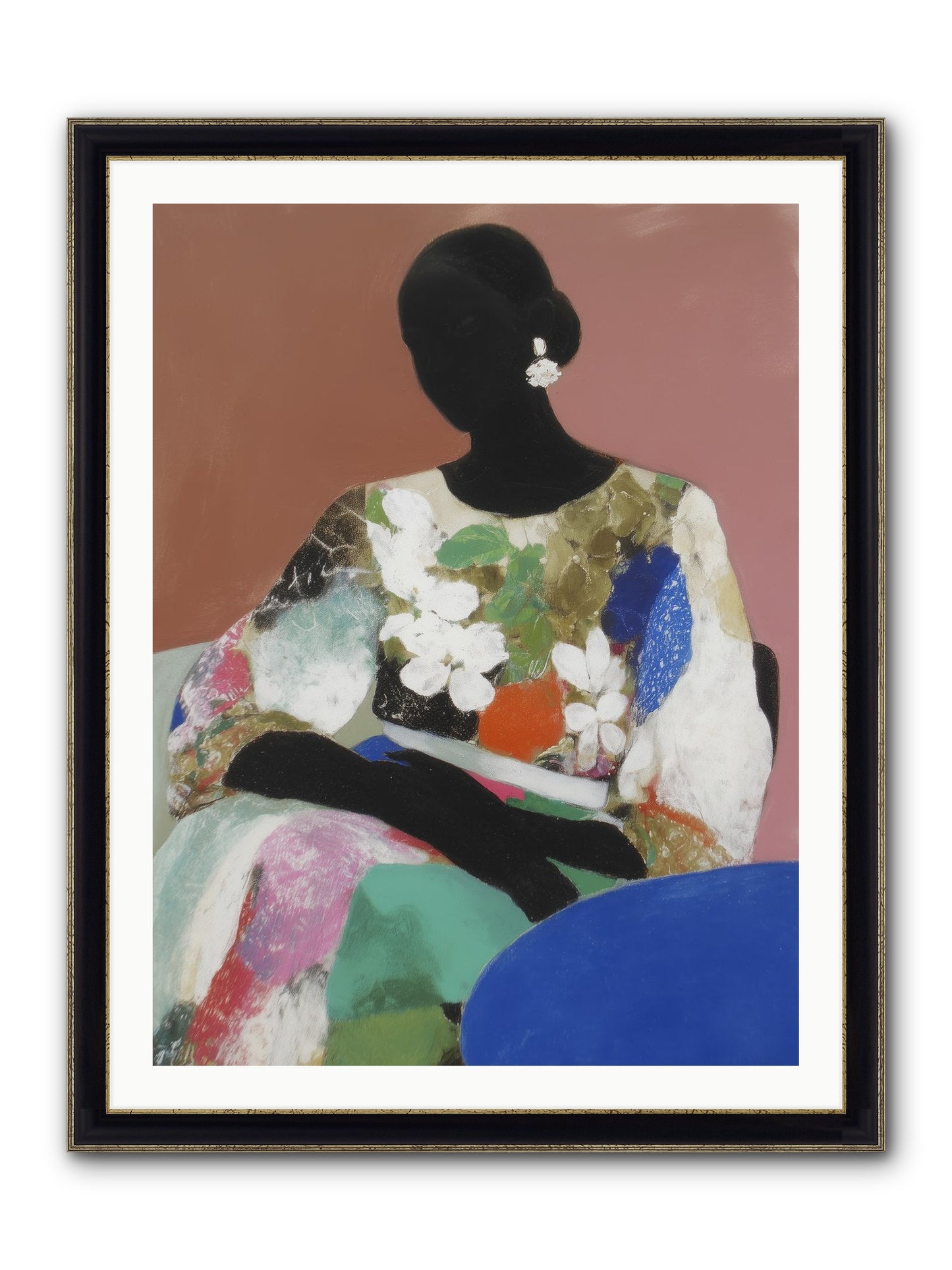 Voyeur Framed Print - Black & Gold 30x40
