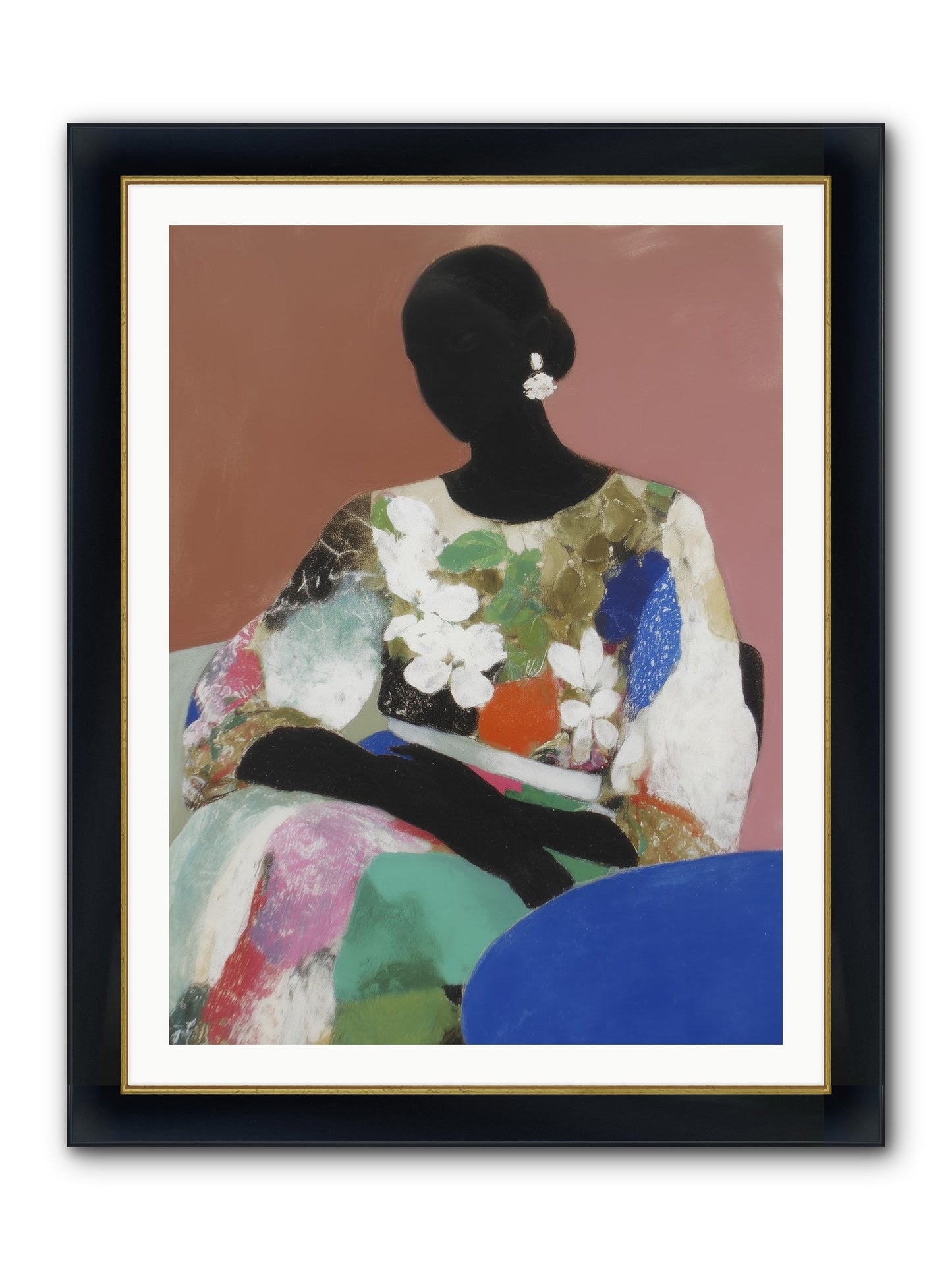 Voyeur Framed Print - Wide Black w/Gold 30x40