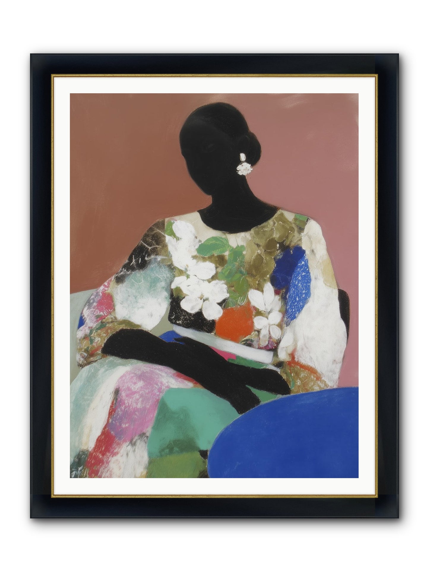 Voyeur Framed Print - Wide Black w/Gold 36x48