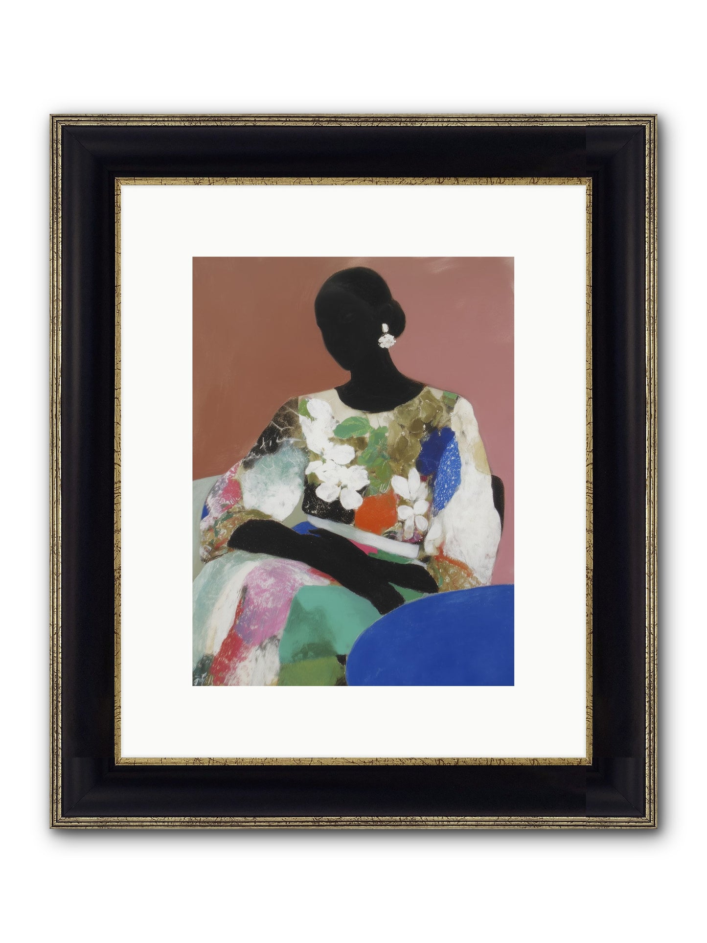 Voyeur Framed Print - Black & Gold 9x12
