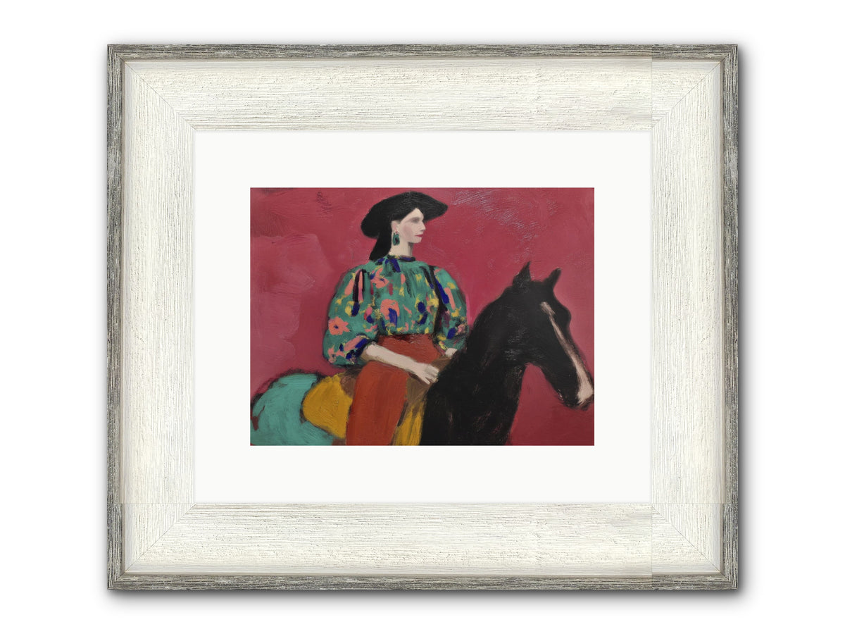 Waiting At Dusk Framed Print - Driftwood White 12x9