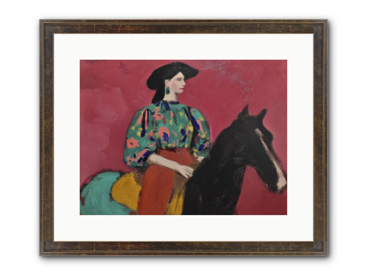 Waiting At Dusk Framed Print - Slimwoods Black/Gold 16x12