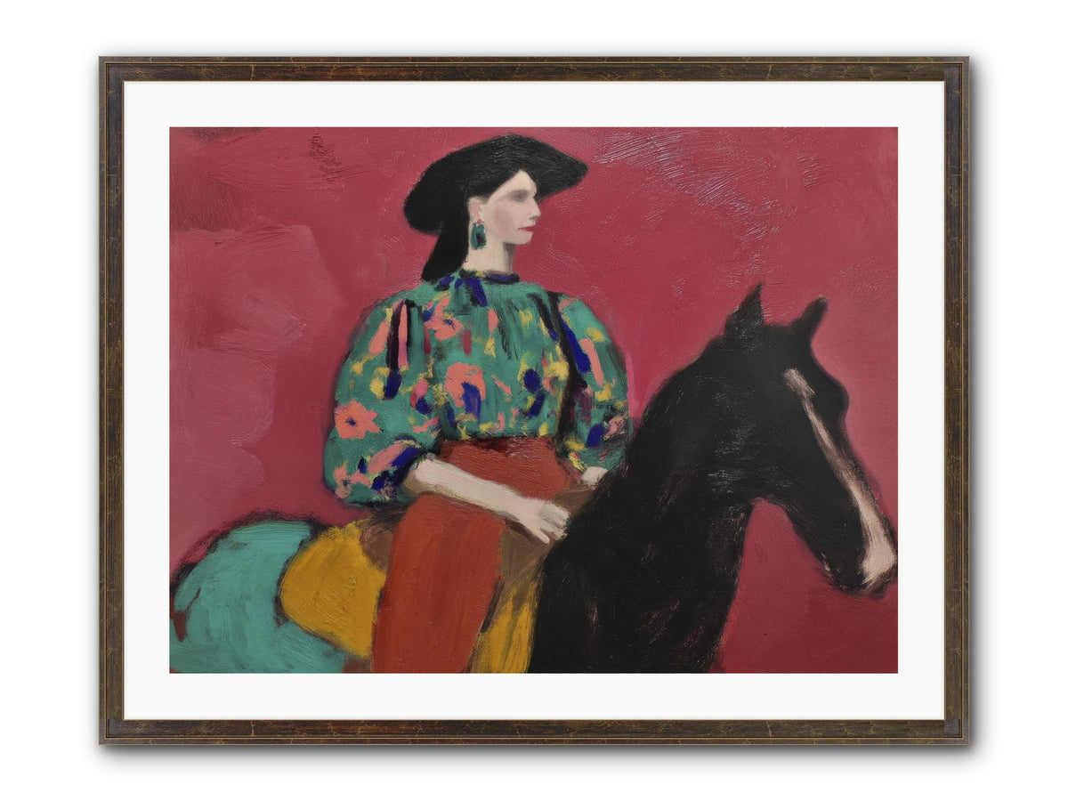 Waiting At Dusk Framed Print - Slimwoods Black/Gold 32x24