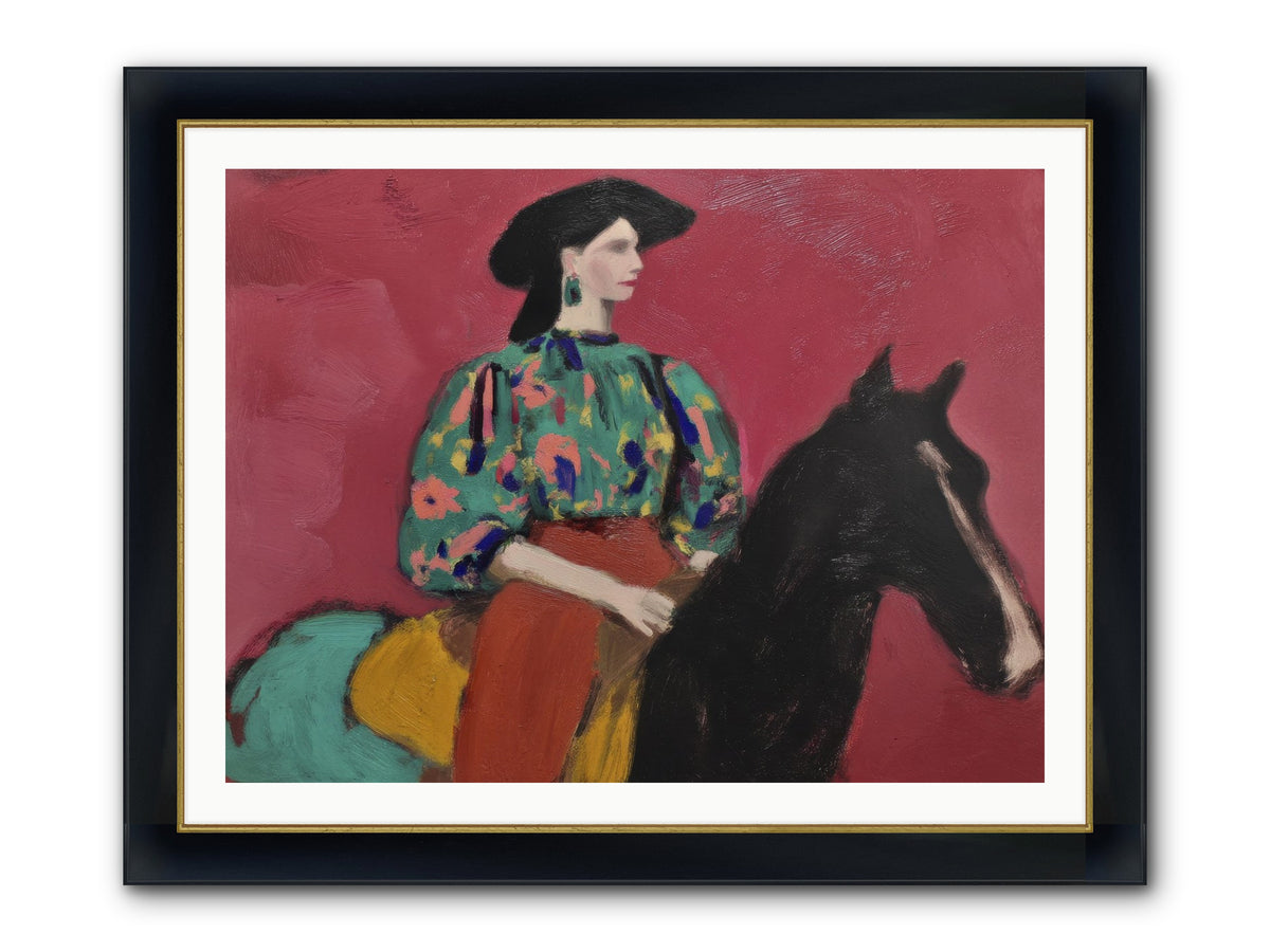 Waiting At Dusk Framed Print - Wide Black w/Gold 40x30
