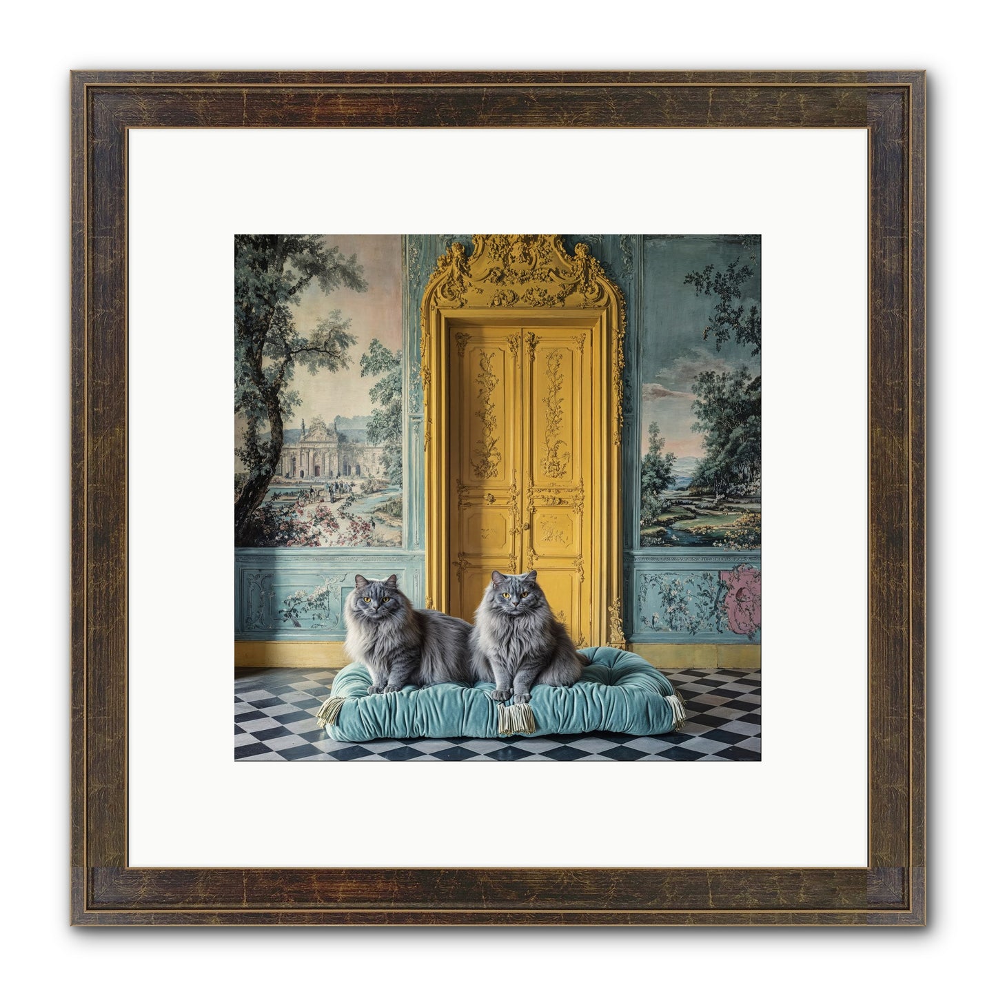 Waiting For Bonaparte Framed Print - Slimwoods Black/Gold 10x10