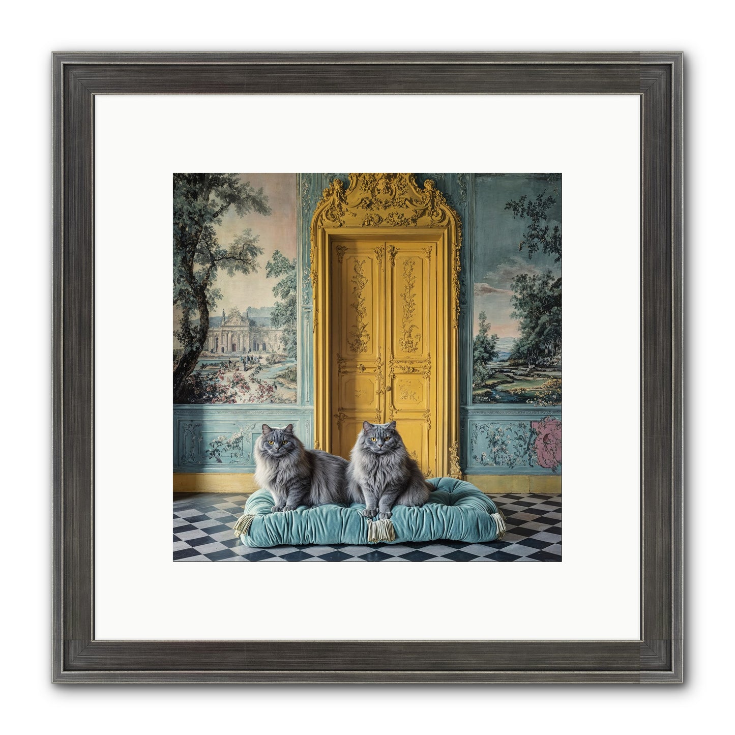 Waiting For Bonaparte Framed Print - Slimwoods Black/Silver 10x10