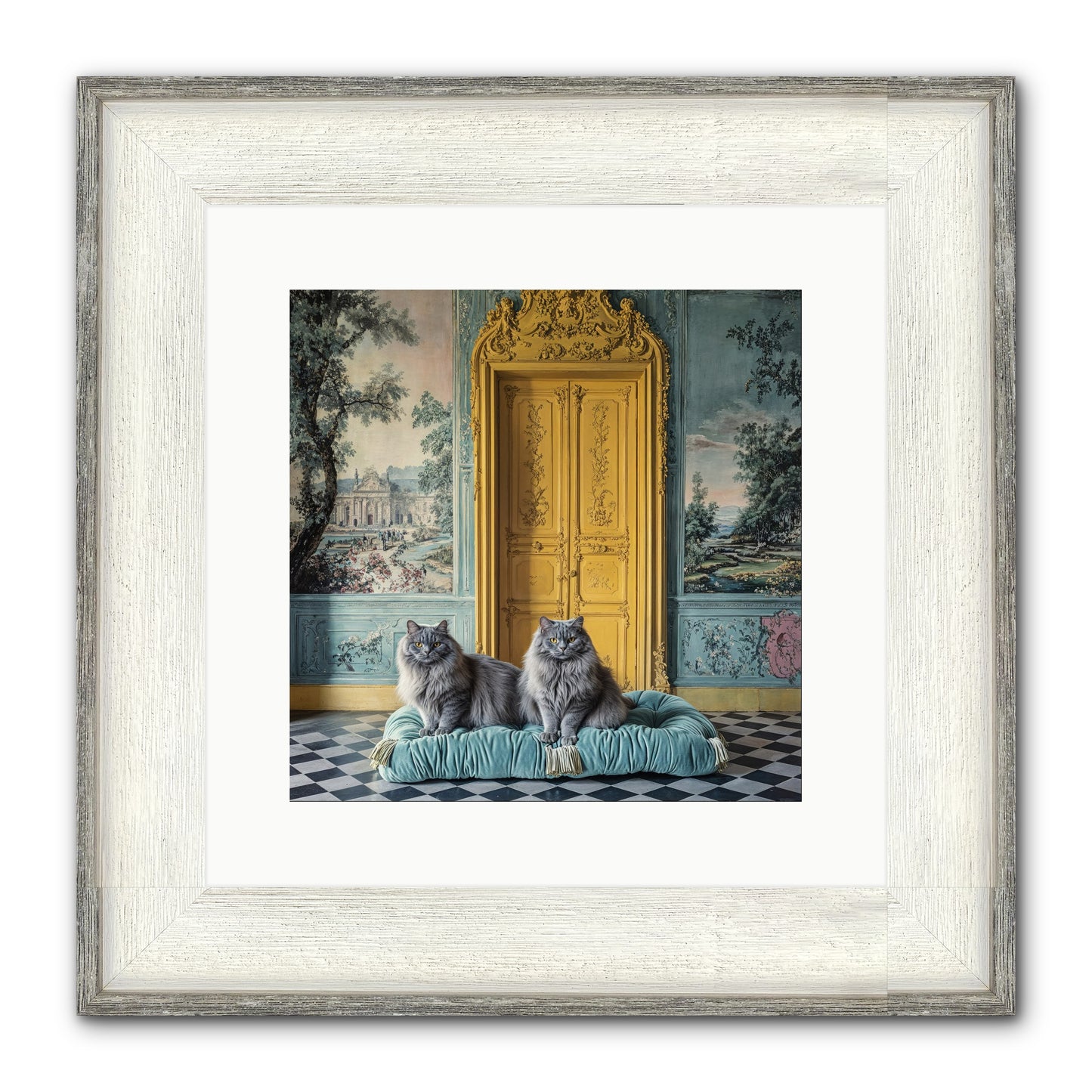 Waiting For Bonaparte Framed Print - Driftwood White 12x12