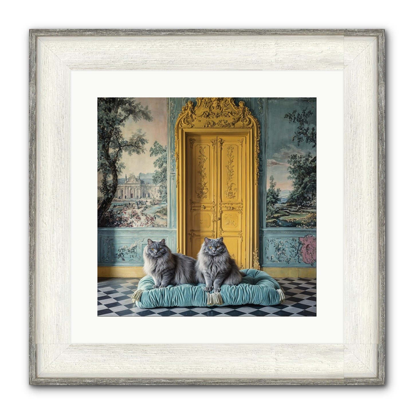 Waiting For Bonaparte Framed Print - Driftwood White 16x16
