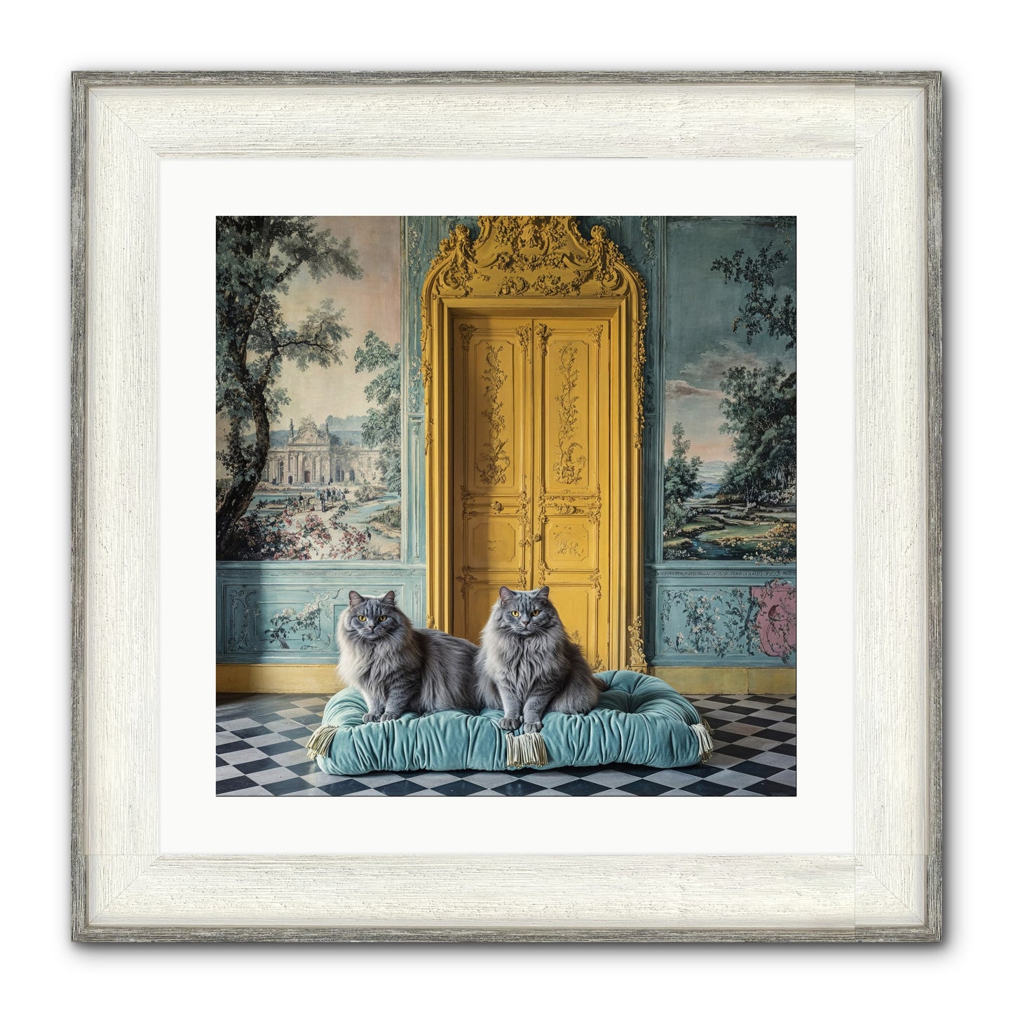 Waiting For Bonaparte Framed Print - Driftwood White 20x20