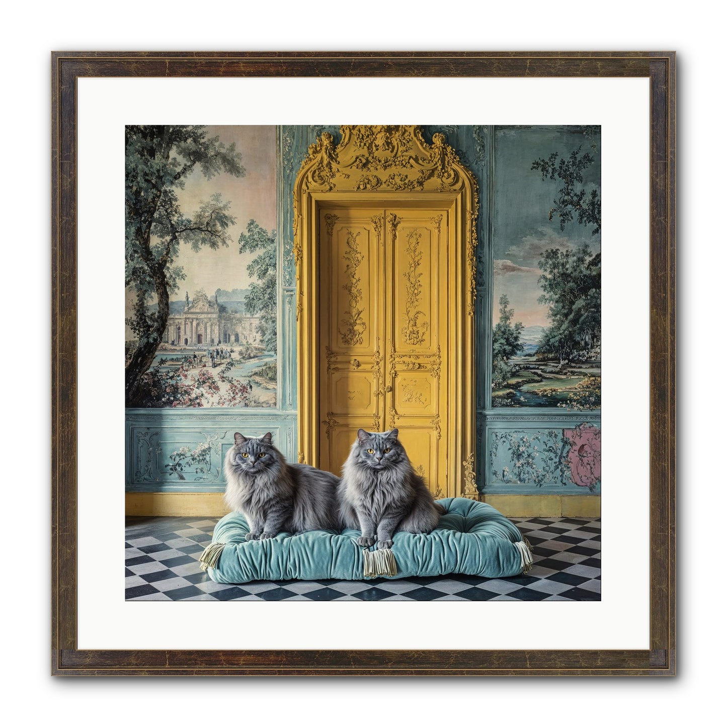 Waiting For Bonaparte Framed Print - Slimwoods Black/Gold 20x20