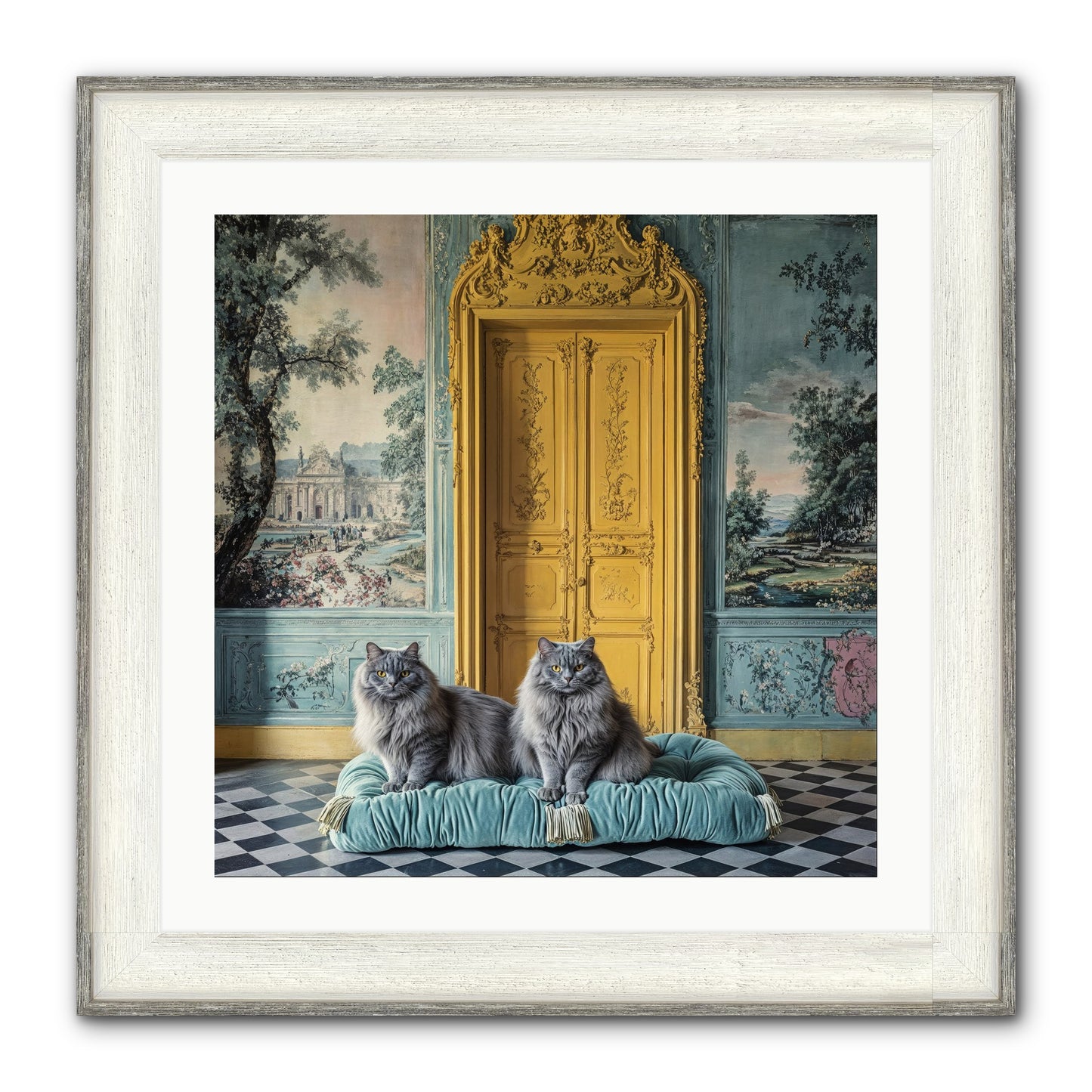 Waiting For Bonaparte Framed Print - Driftwood White 24x24