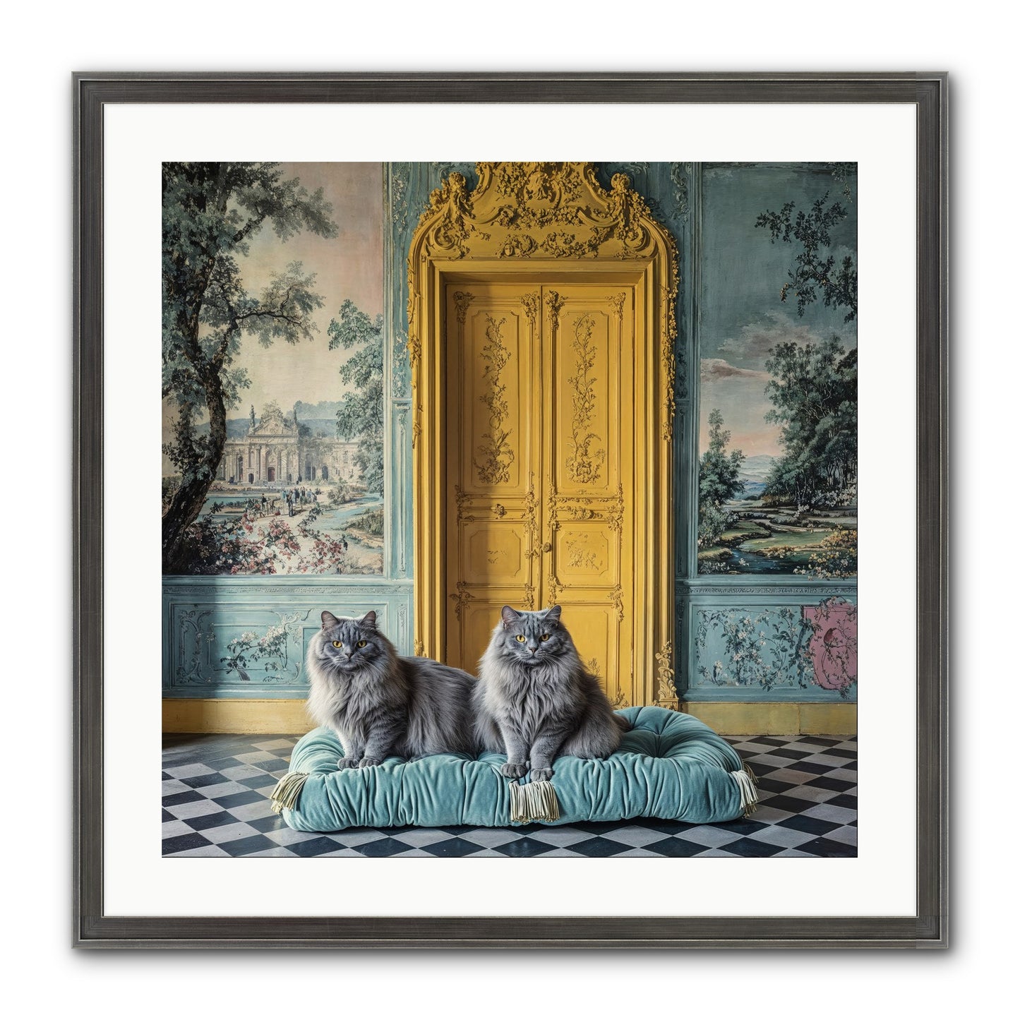 Waiting For Bonaparte Framed Print - Slimwoods Black/Silver 24x24