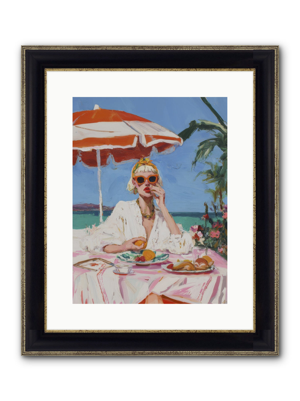 Wake Up Call Framed Print - Black & Gold 12x16