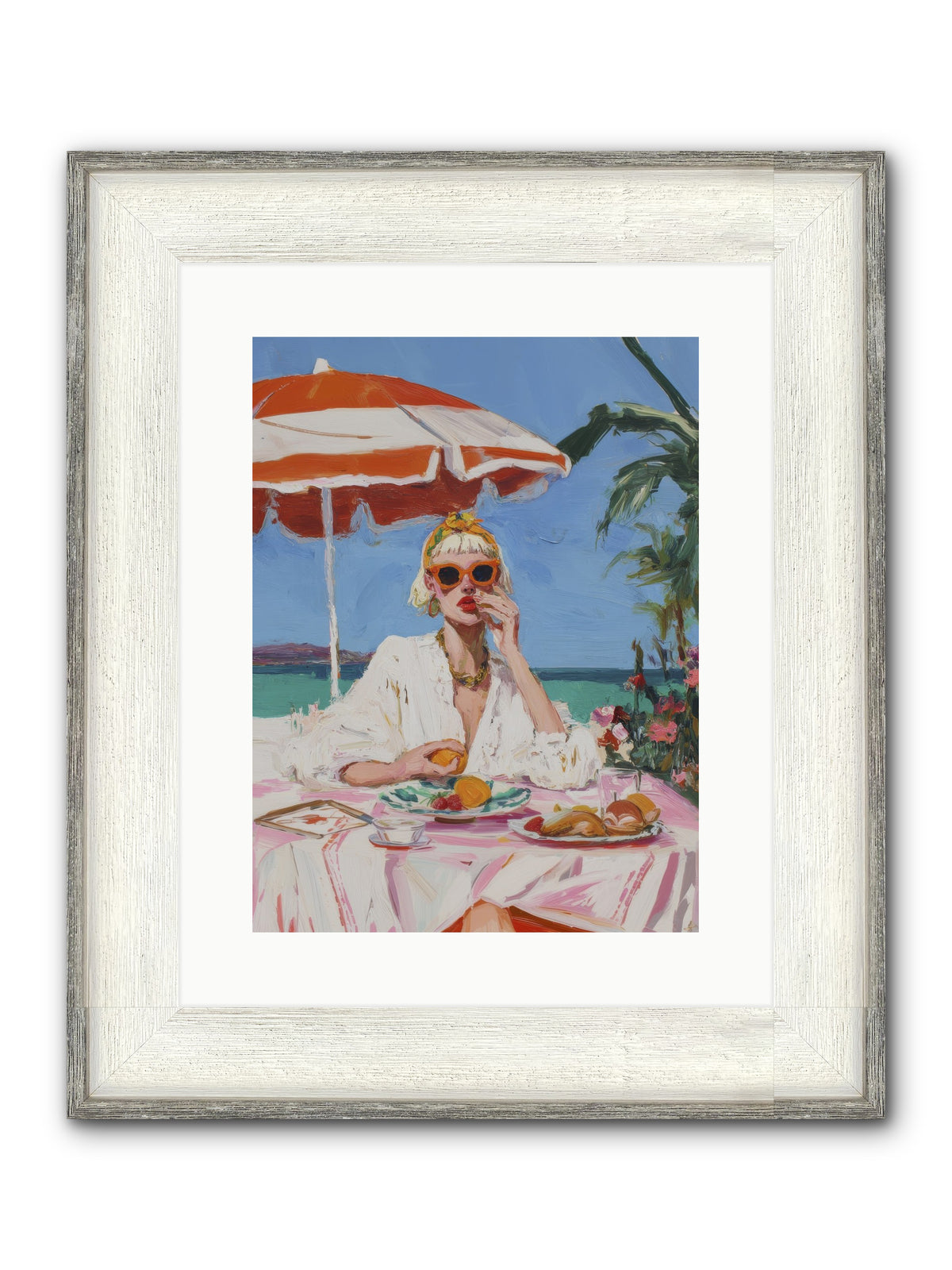 Wake Up Call Framed Print - Driftwood White 12x16