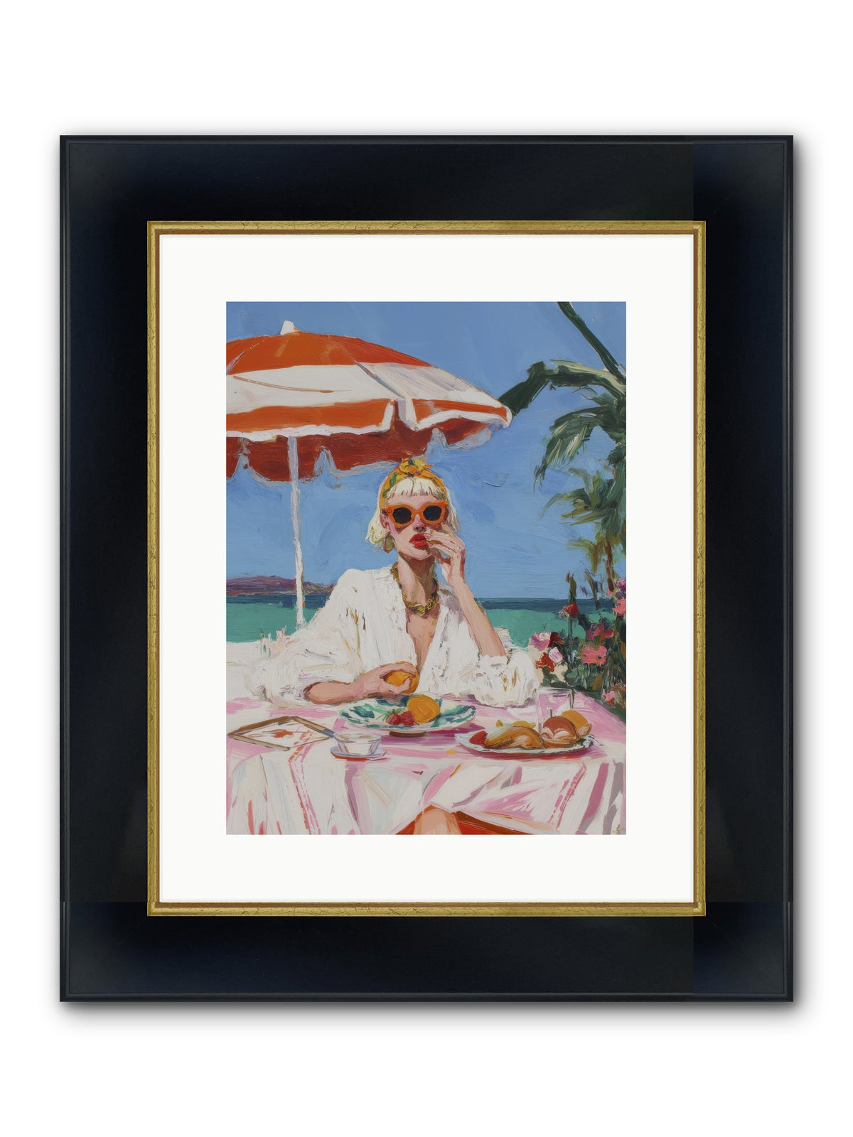 Wake Up Call Framed Print - Wide Black w/Gold 12x16