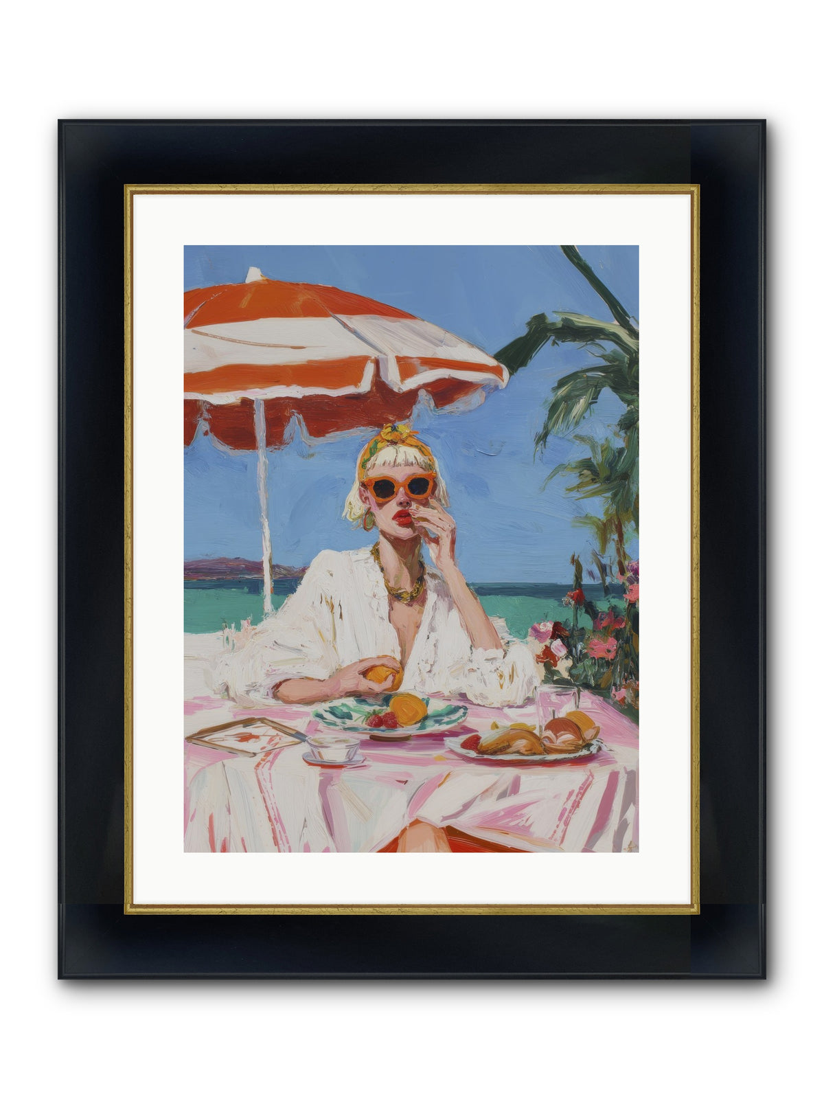 Wake Up Call Framed Print - Wide Black w/Gold 18x24