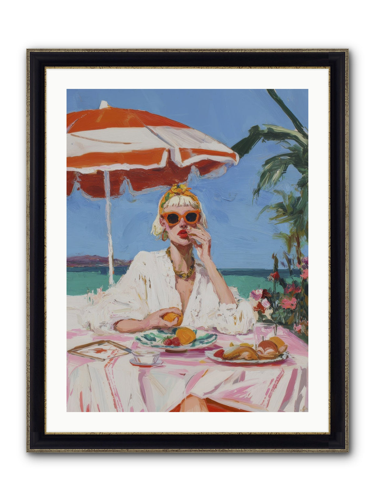 Wake Up Call Framed Print - Black & Gold 24x32