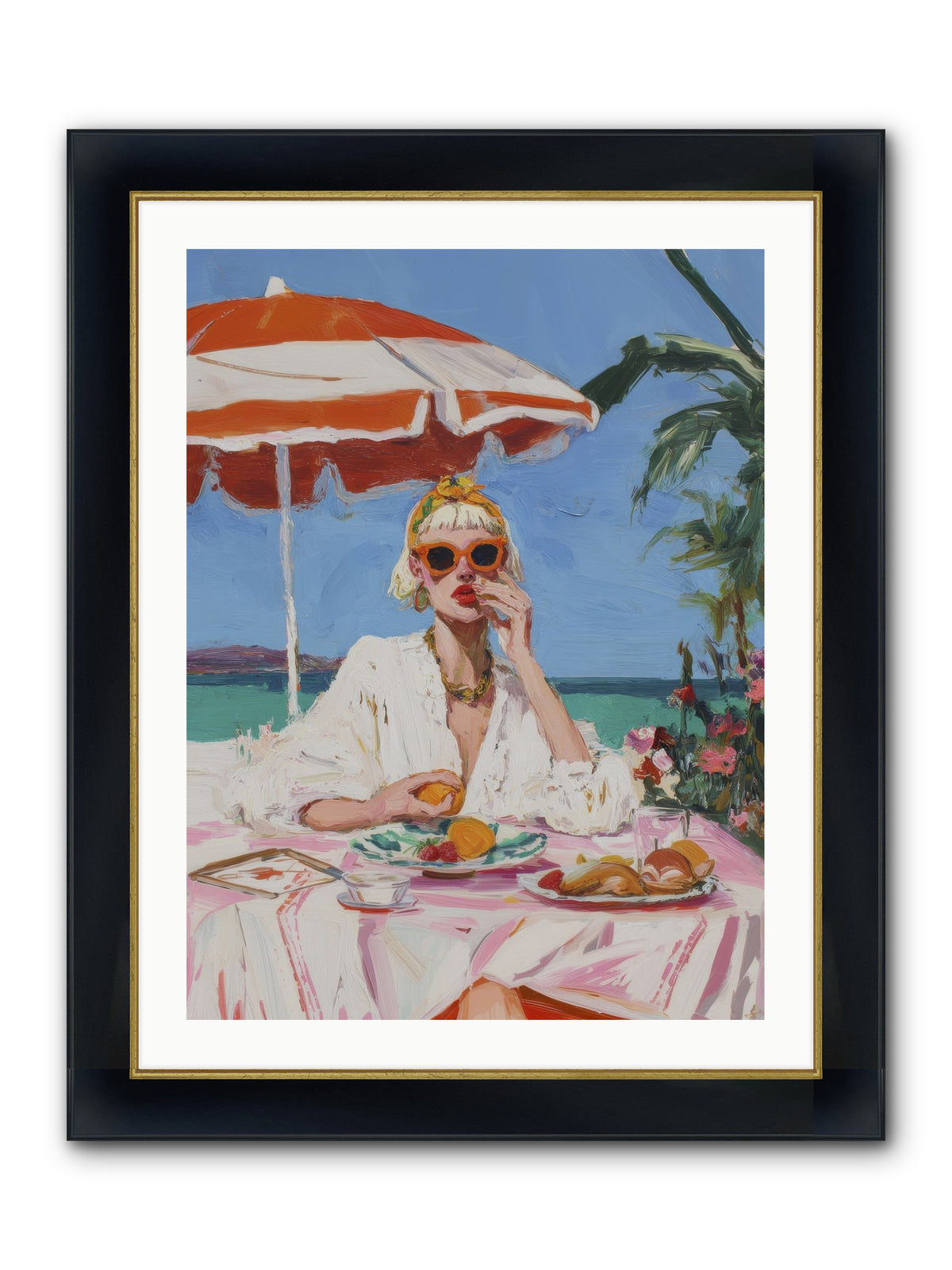 Wake Up Call Framed Print - Wide Black w/Gold 24x32