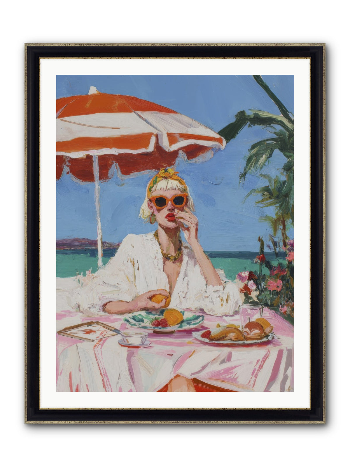 Wake Up Call Framed Print - Black & Gold 30x40