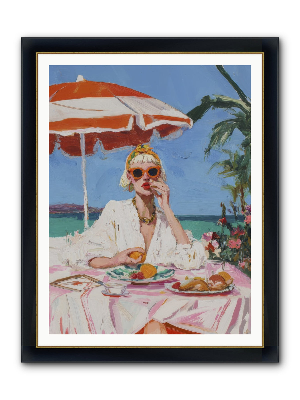 Wake Up Call Framed Print - Wide Black w/Gold 36x48