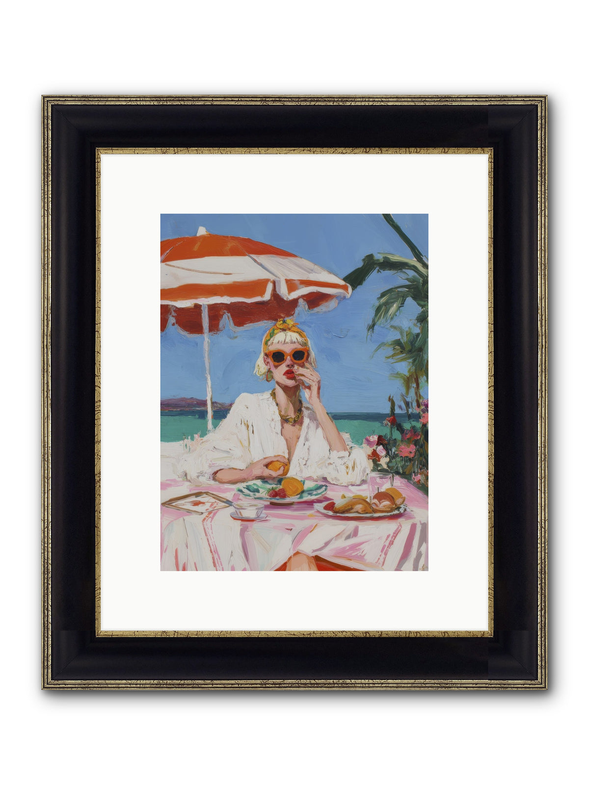 Wake Up Call Framed Print - Black & Gold 9x12
