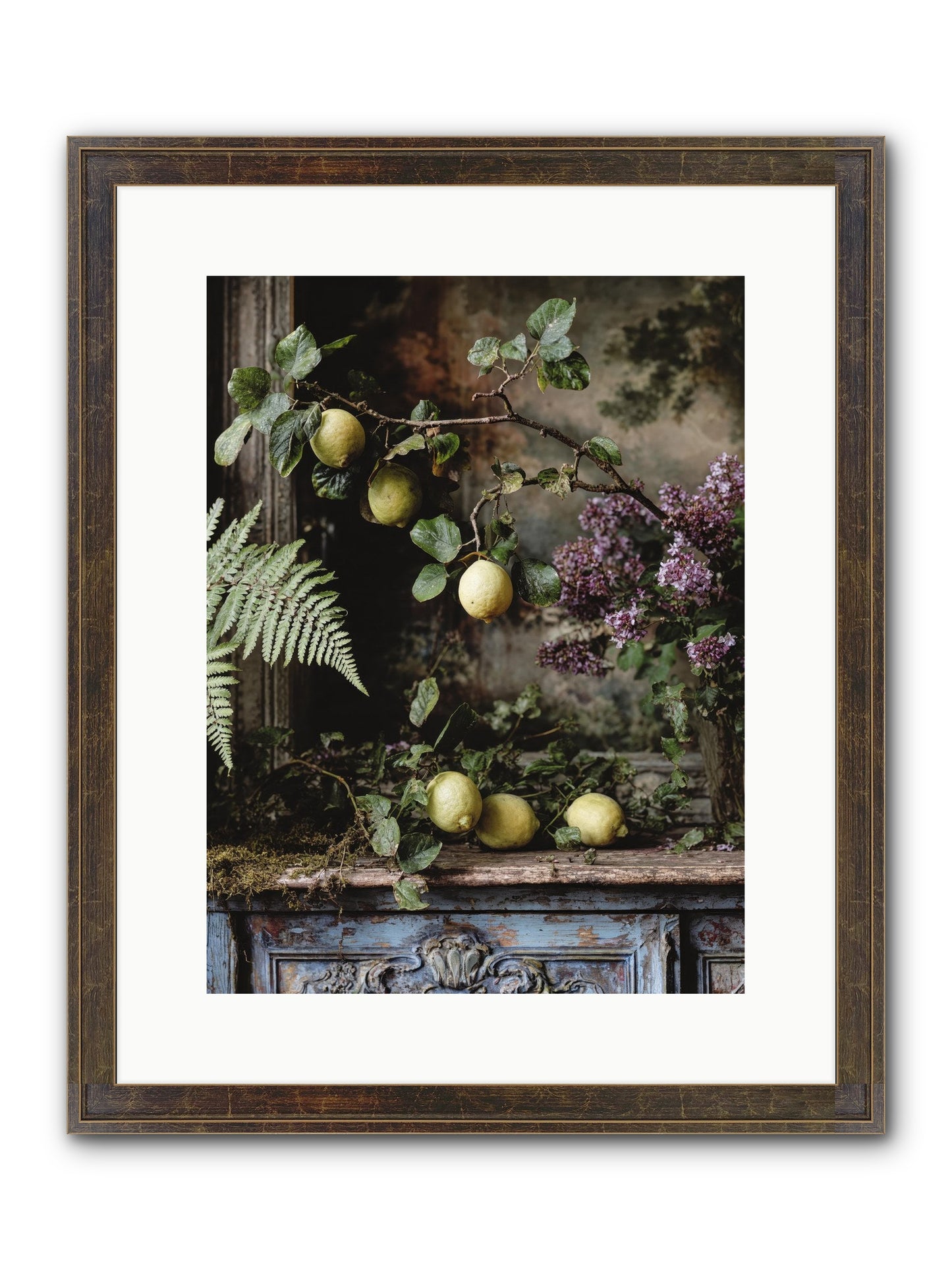 Wallace Framed Print - Slimwoods Black/Gold 12x16