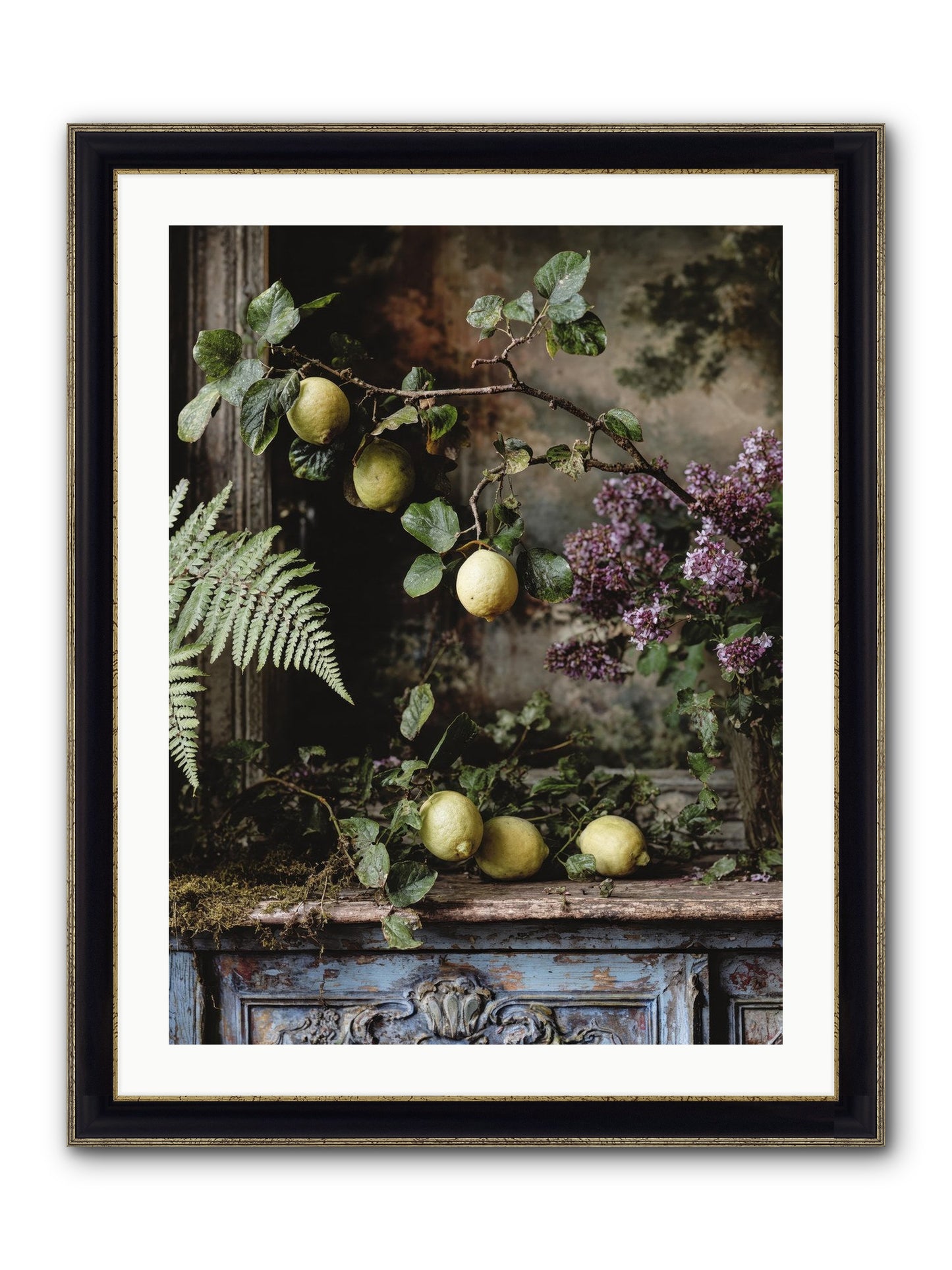 Wallace Framed Print - Black & Gold 24x32