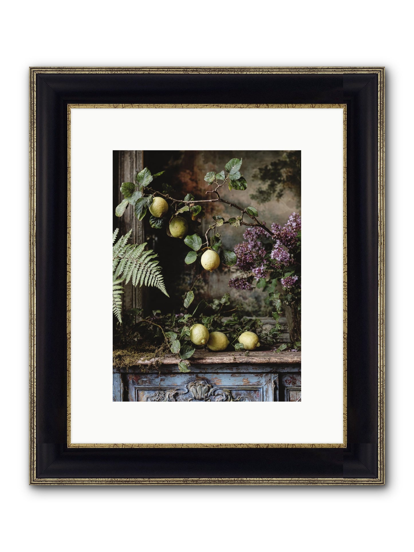 Wallace Framed Print - Black & Gold 9x12