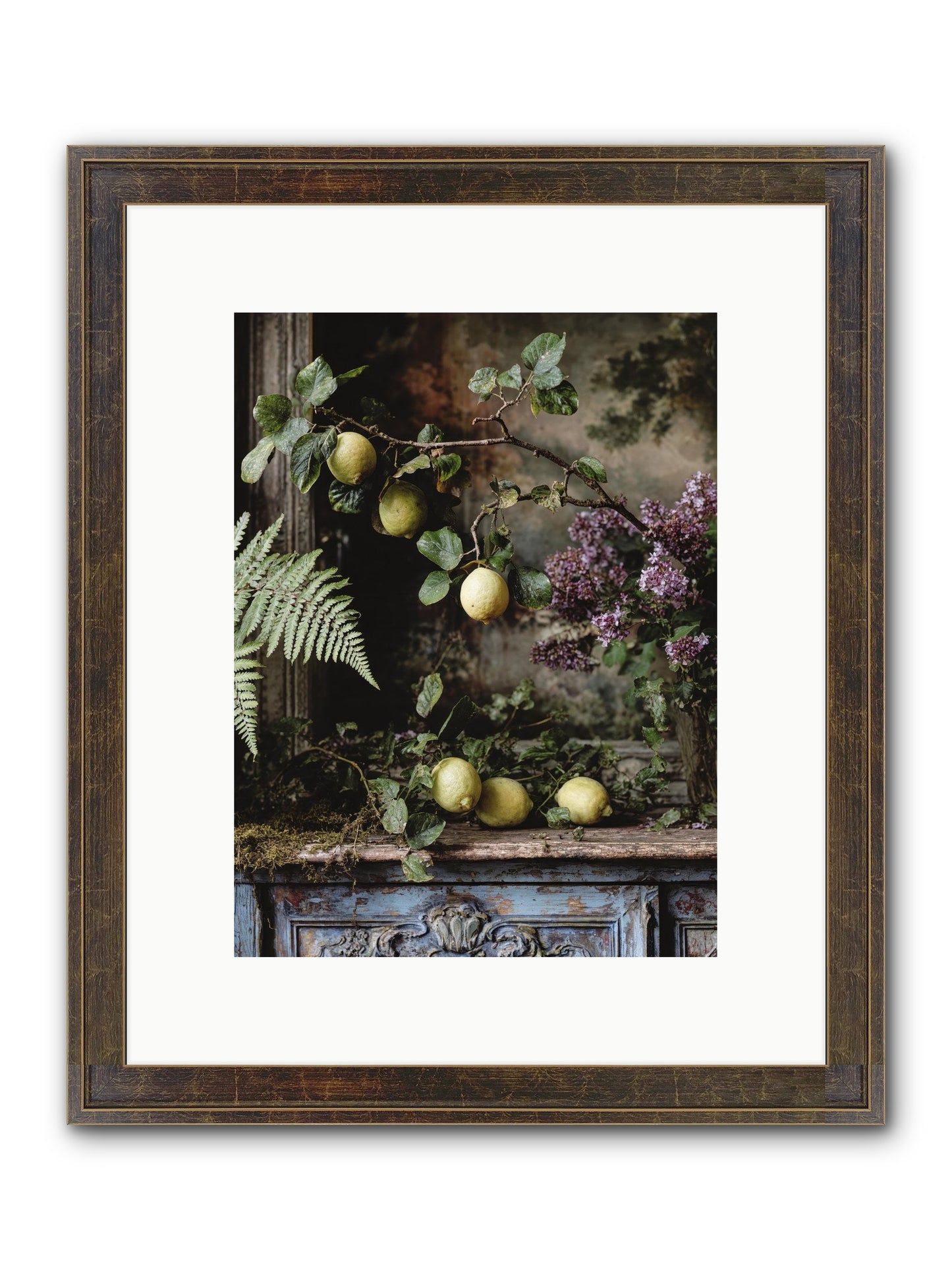 Wallace Framed Print - Slimwoods Black/Gold 9x12