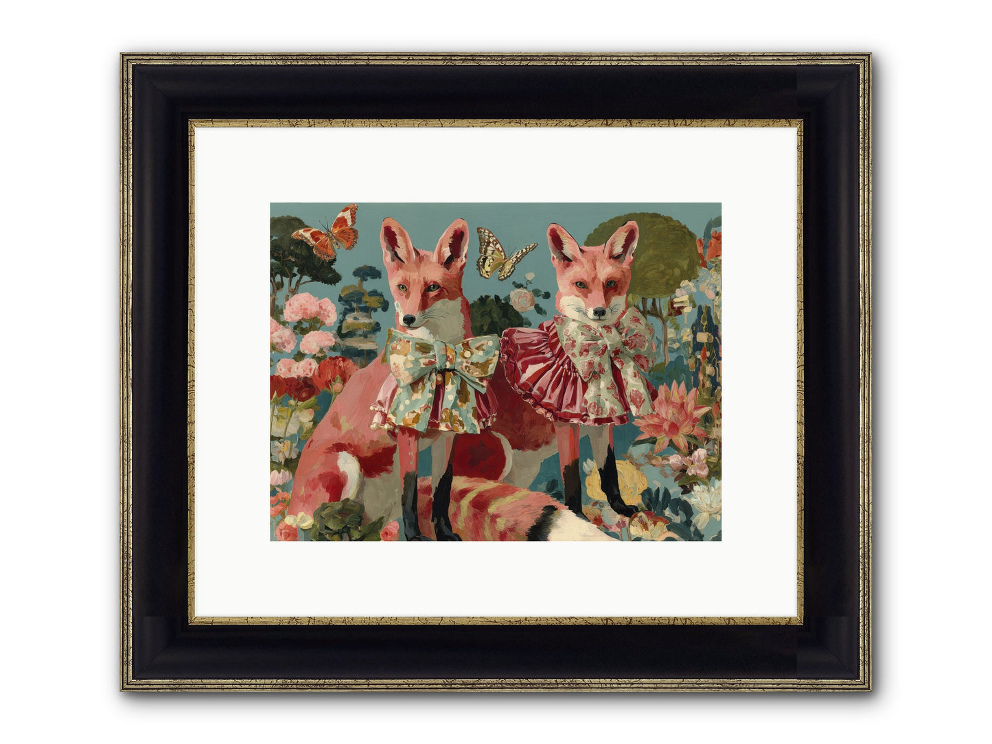 Wandering Muses Framed Print - Black & Gold 12x9